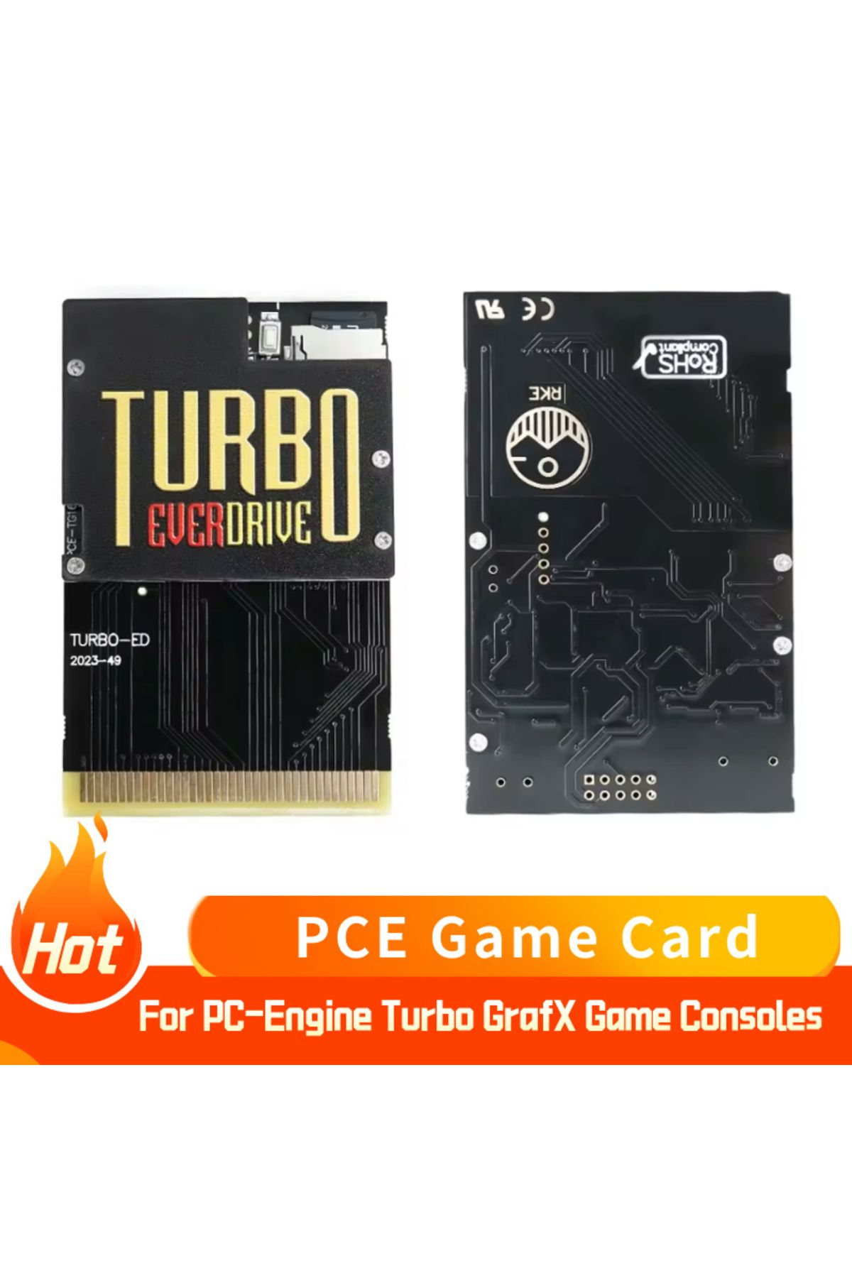 Choice-محرك أقراص فلاش لبطاقة الألعاب TURBO EVERDRIVE PCE لتخزين ملفات ألعاب NTSC / PAL لـ PC-Engine T... 2