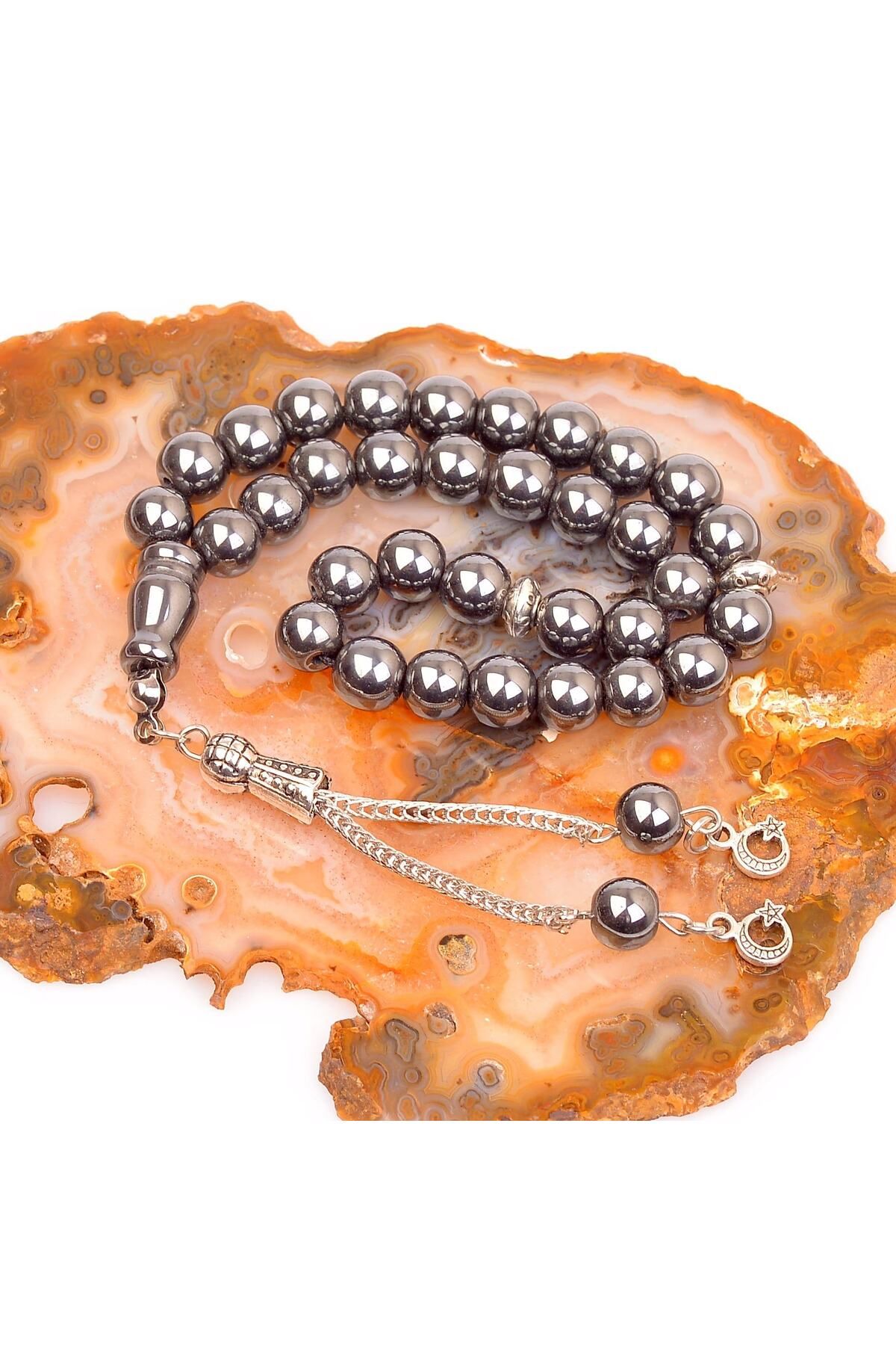 Taş Sandığı-Hematite Stone Rosary (8 mm) 1