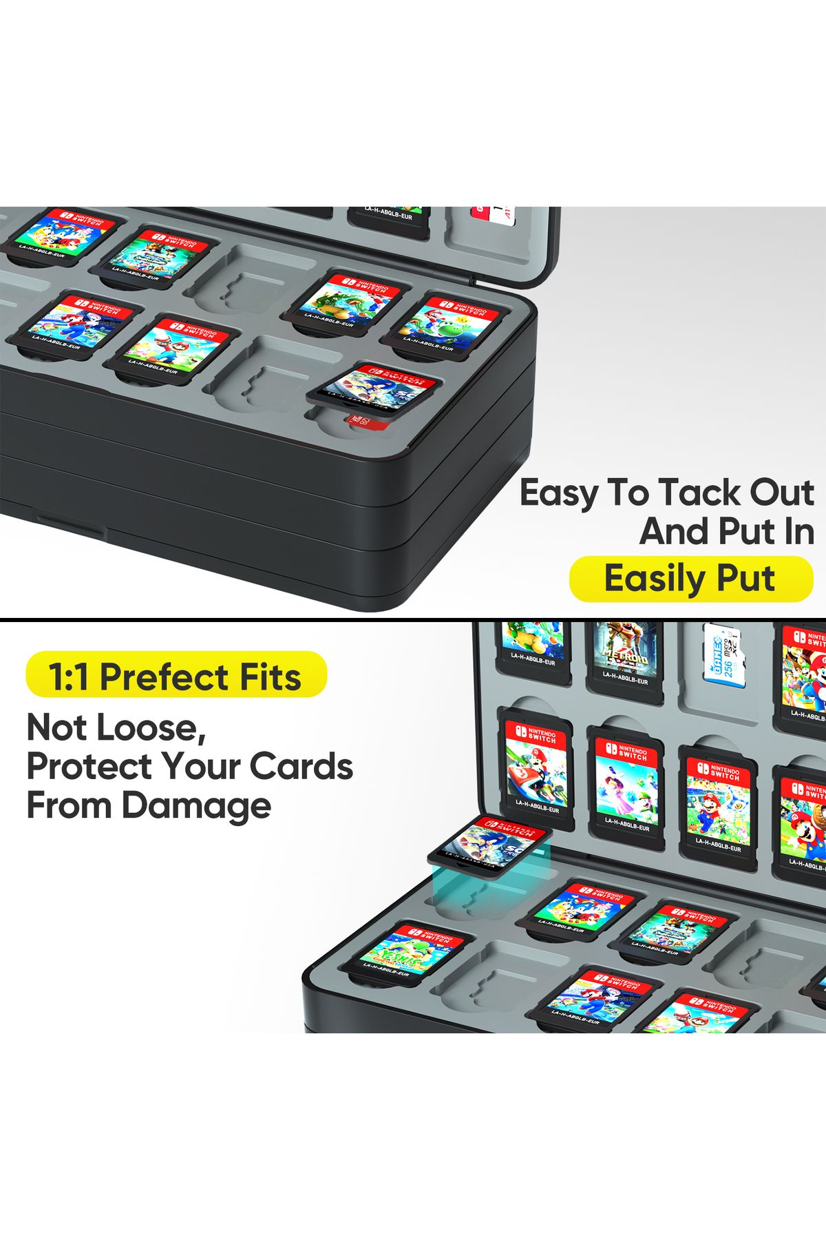 SIKROFEGEN-96 in 1 Storage Game Cards Case For Nintendo Switch OLED Protective Cards Case For Switch/Switch ... 5