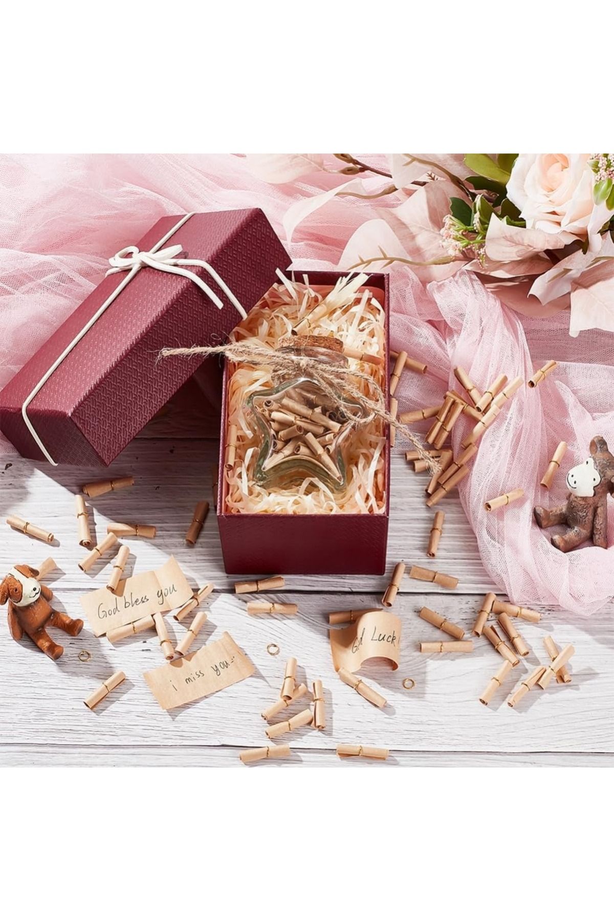 Choice-400 Pcs Mini Paper Scrolls Vintage Scroll Paper Message Paper Roll 2.3x0.8 inch Mini Writable Pap... 6