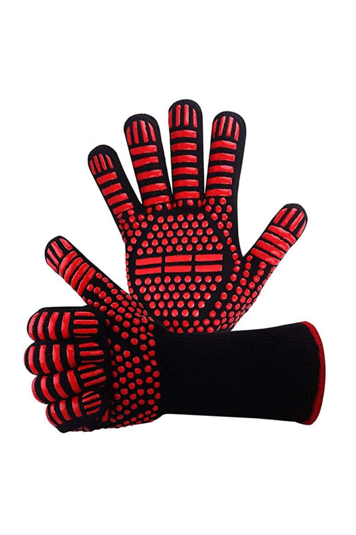 Choice-BBQ Gloves Fireproof Heat Resistant Oven Mitts Silicone Non-Slip Kitchen Grilling Gloves Barbecue... 5