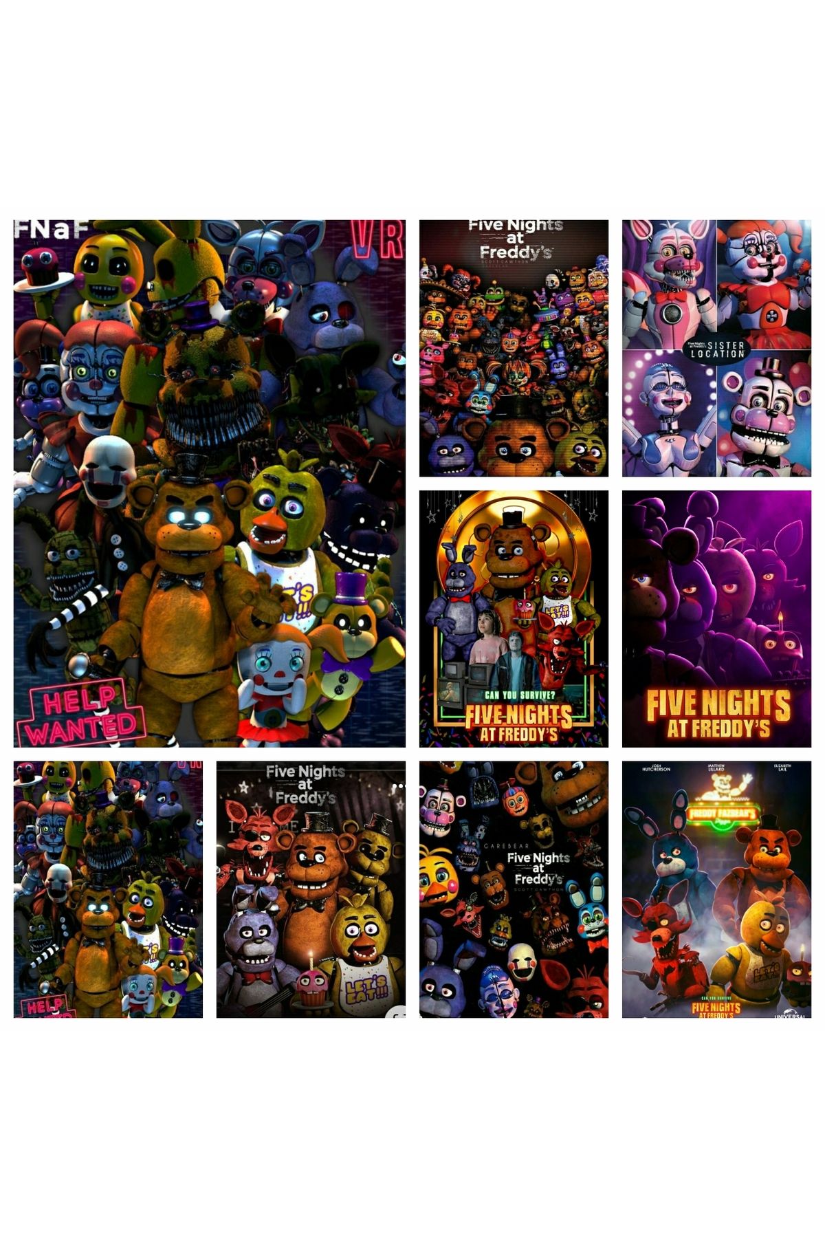 Choice-FNAF DIY Diamond Art Painting Kits Game Five Nights At Freddys Embroidery Mosaic Cross Stitch Hom... 2