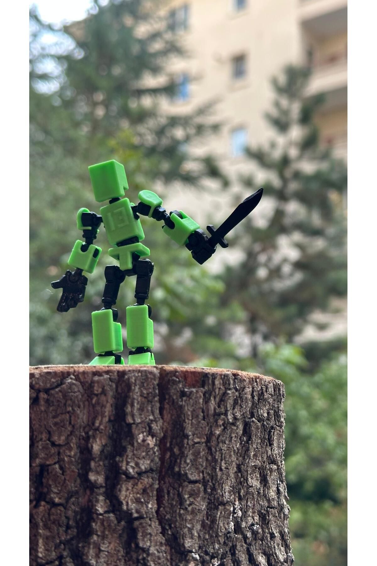 Loopify-Mini 13 Robot Toy - Movable, Green Black, 8 Cm, 1 Piece 2