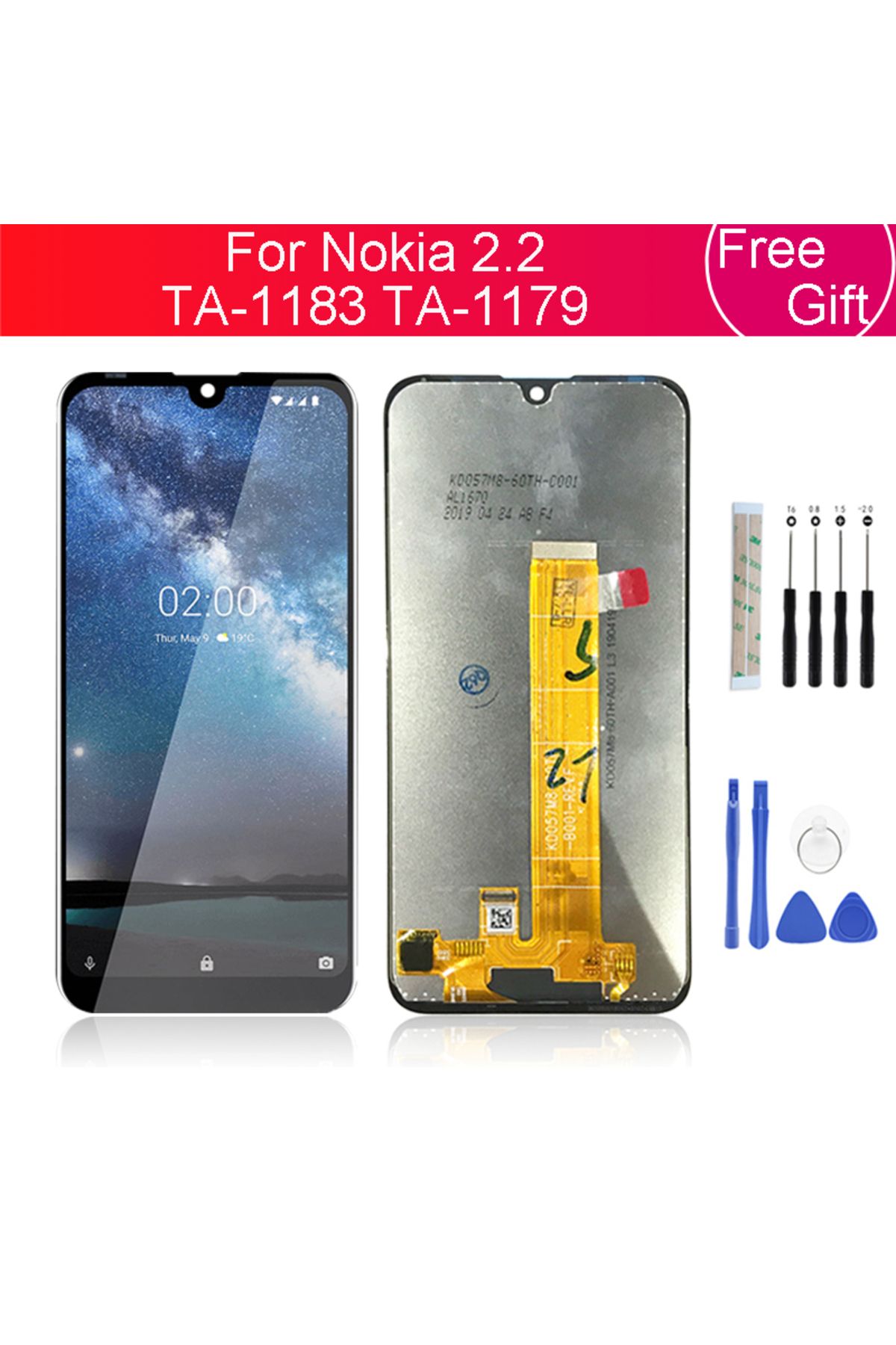 Choice-For Nokia 2.2 LCD Display Touch Screen Digitizer Assembly TA-1183 TA-1179 For Nokia2.2 LCD Screen... 2