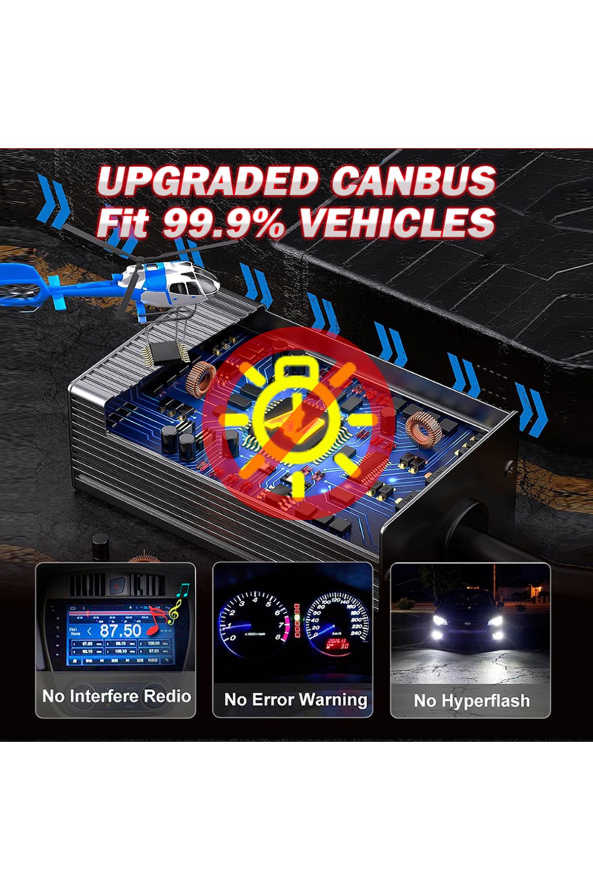 Choice-Dualvision K5C H7 H4 H1 LED Headlights Canbus Error Free H11 H8 9005 HB3 9006 HB4 9012 HIR2 H9 55... 5
