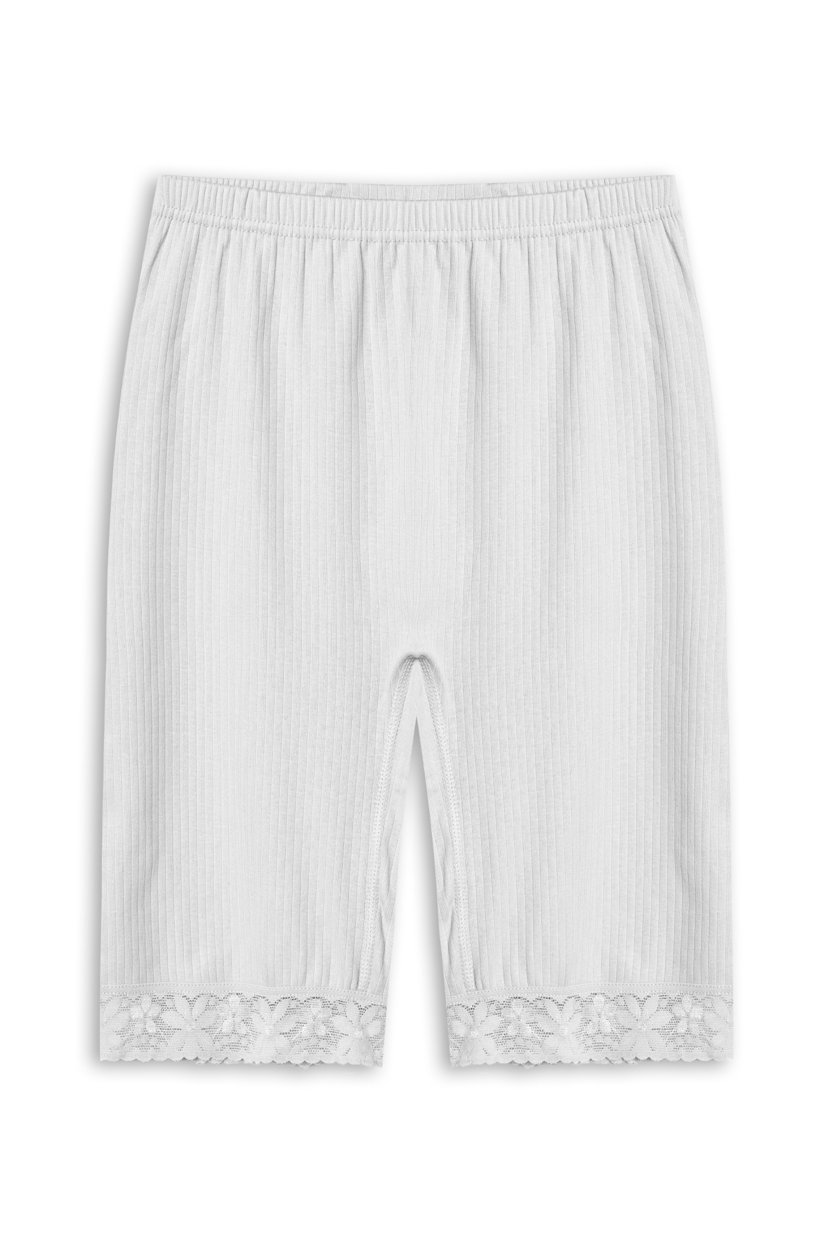 HNX Pamuklu Fitilli Dokulu Paçası Dantel Kadın Tayt