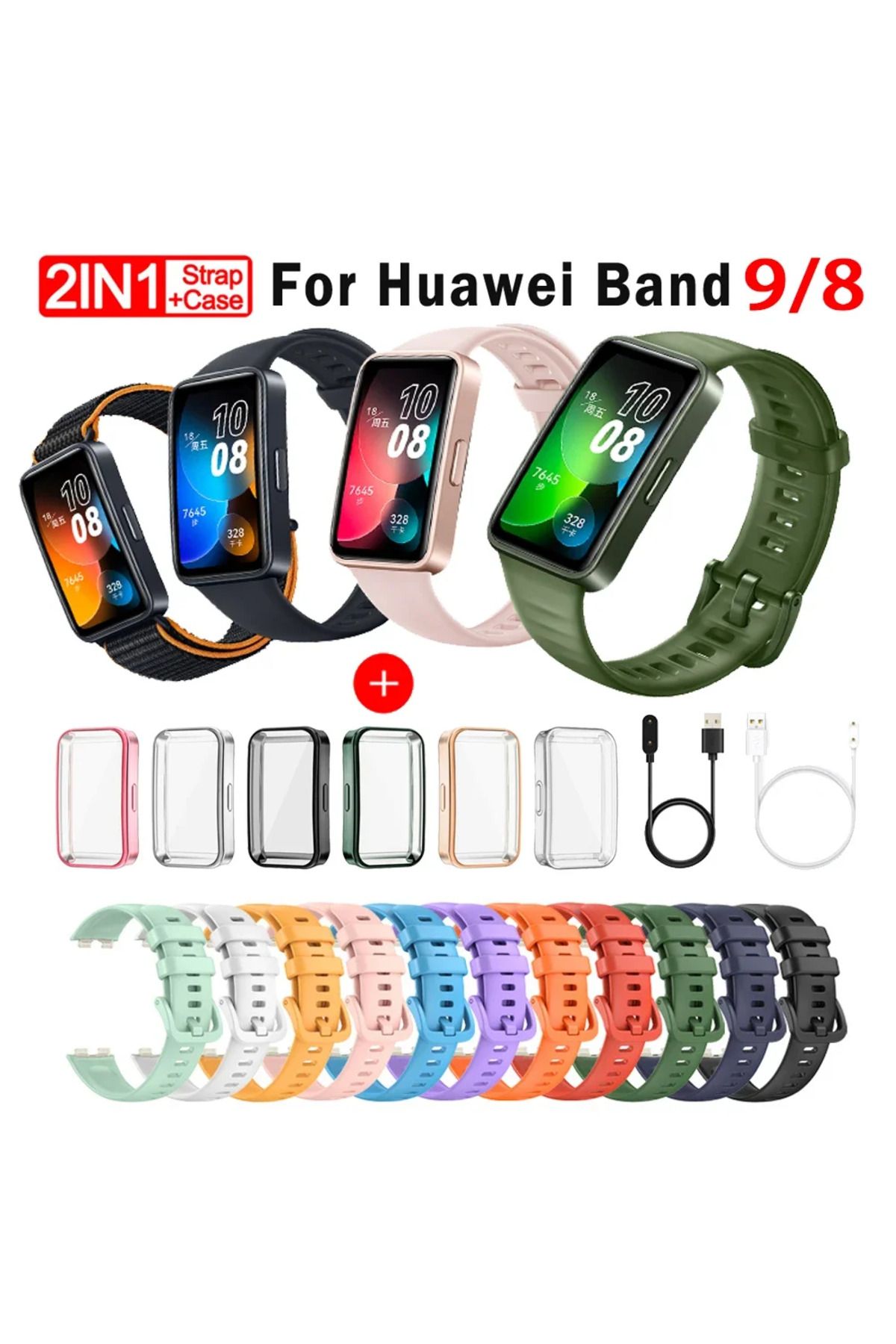 Choice-Soft Silicone Strap Case for Huawei Band 8 9 Accessories Replacement Bracelet Screen Protector Wr... 2