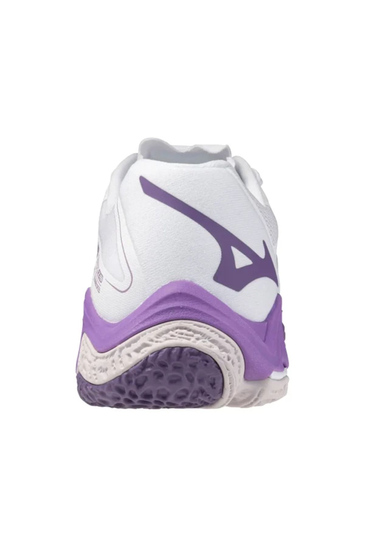 MIZUNO-Wave Lightning Z8 Women's Volleyball Shoes - White/Lilac 6