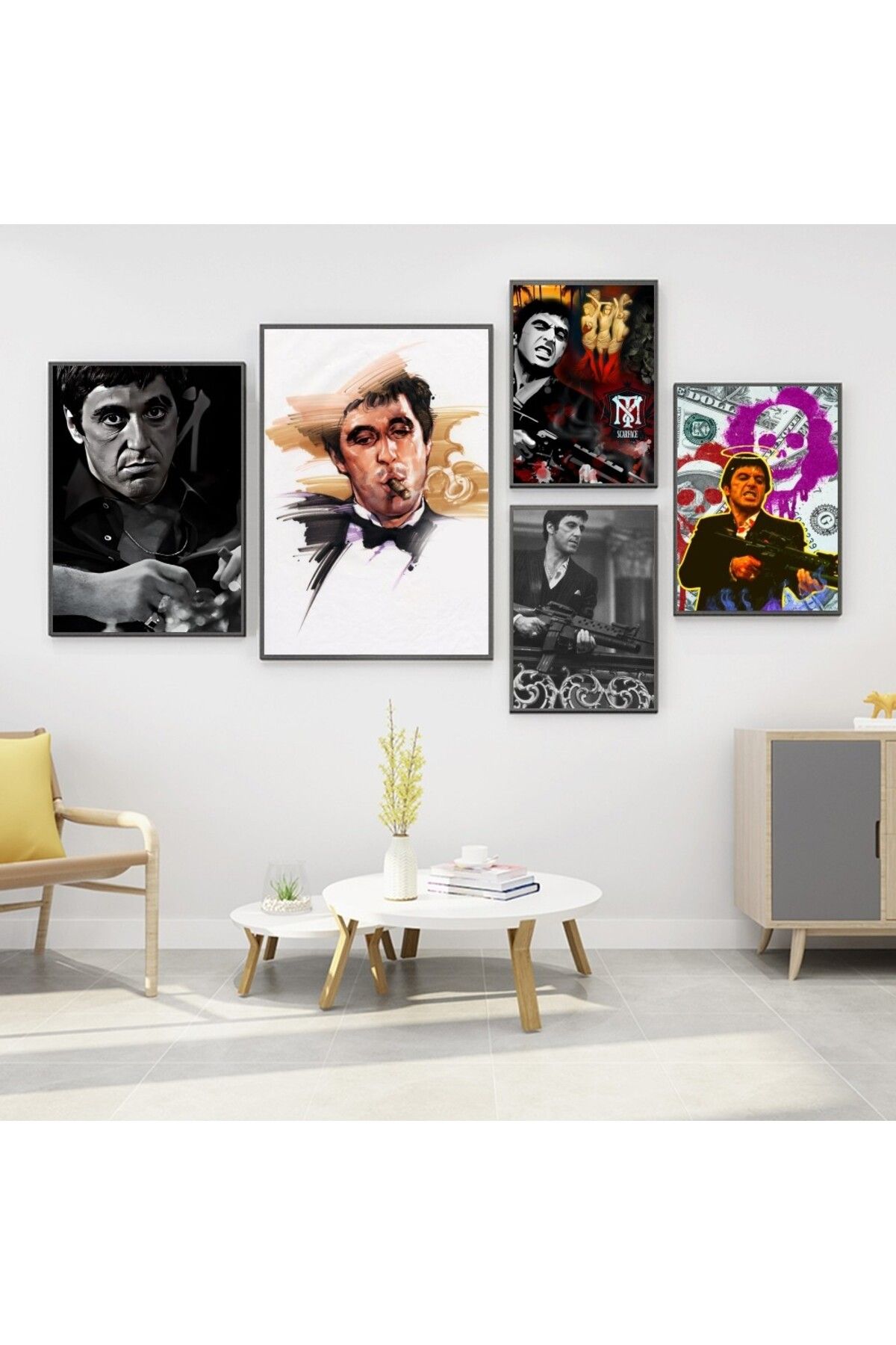 Choice-1pc Classic Movies Pablo Escobar Tony Montana Poster Self-adhesive Art Poster Waterproof Paper St... 2