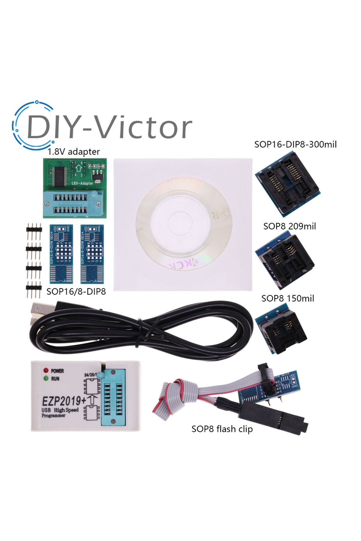 Choice-EZP2019 EZP2019+ USB High-speed SPI Programmer Support24 25 93 EEPROM 25 Flash BIOS Chip+5 Socket... 5