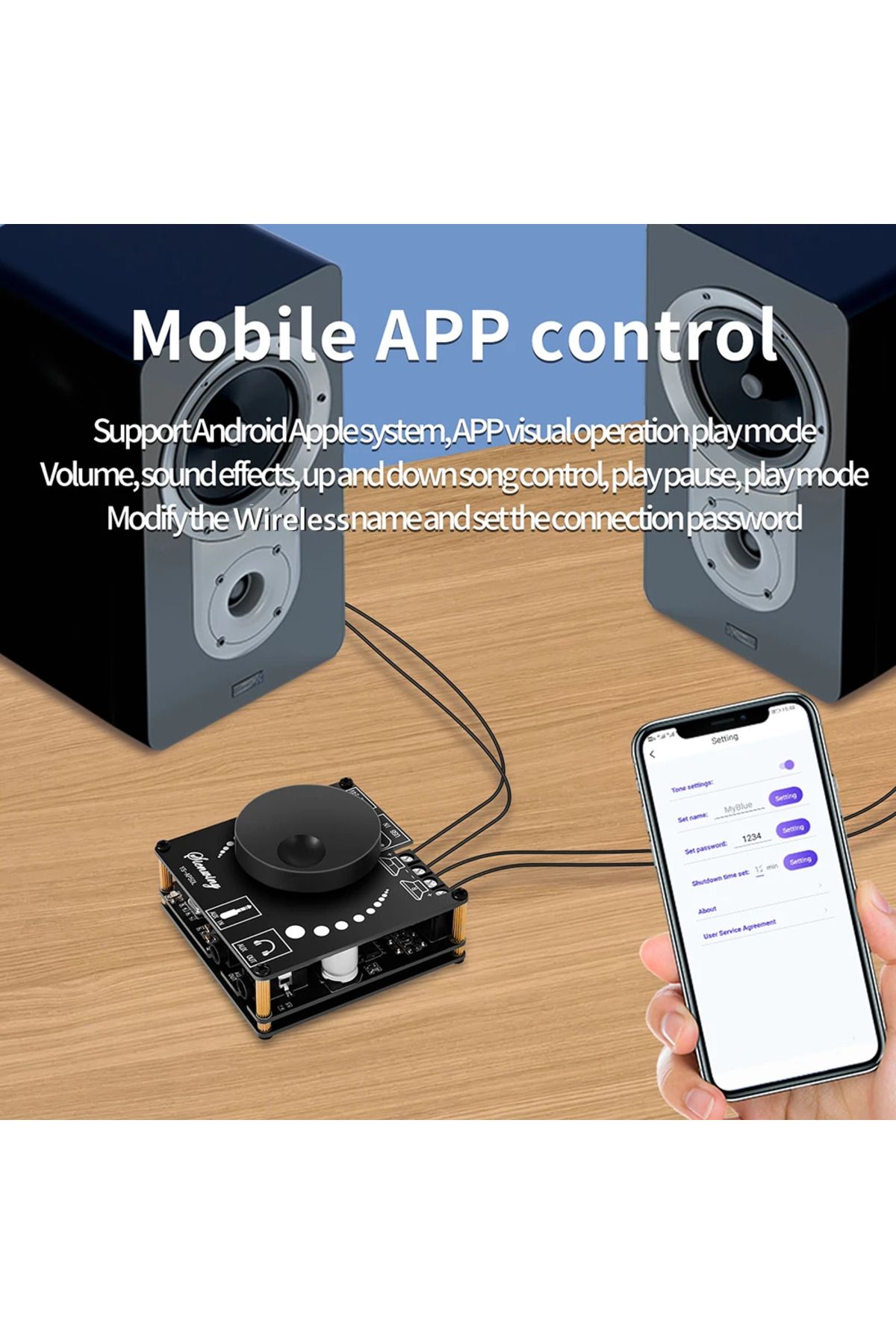 ALLOYSEED-YS-AP50L Digital Power Audio Amplifier Board - 50Wx2 Bluetooth Stereo AMP - Home Audio Modification 6