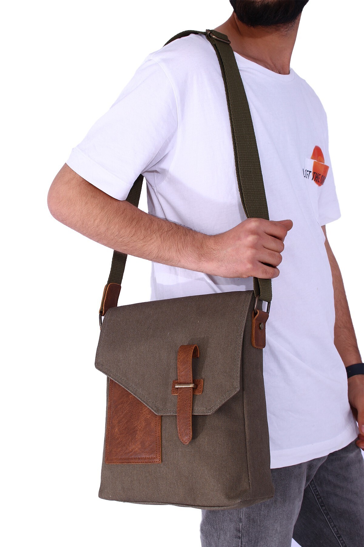 Fiyaka-GK62 Canvas Messenger Bag - Multi-Compartment, Universite Daily Bag, MacBook Tablet Bag 7