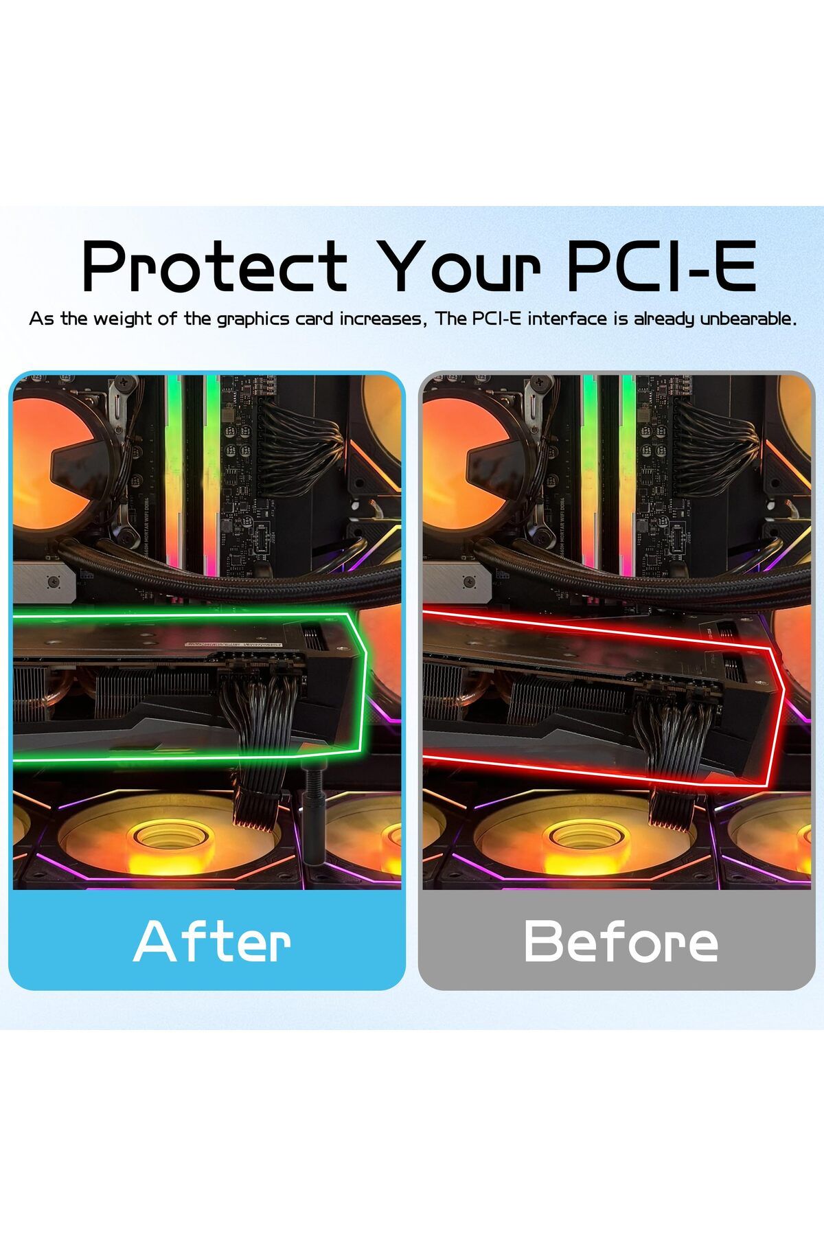 Choice-Graphics Card GPU Support Bracket Video Card Sag Holder Bracket GPU Holder Anti Sag Stand 4