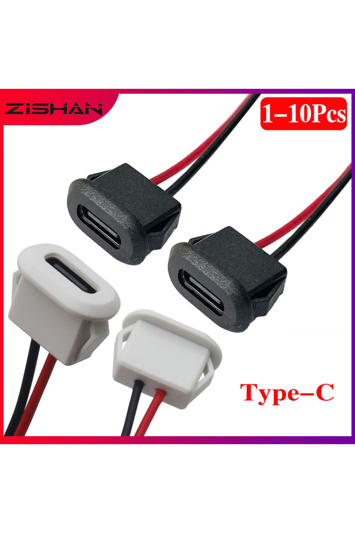 Choice-USB Type C Connector Jack Female Type-C With card buckle 3A High Current Fast Charging Jack Port ... 2