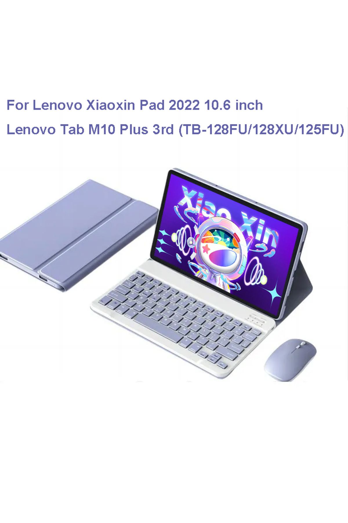 HUAIBX-حافظة لجهاز Lenovo Xiaoxin Pad 2022 مقاس 10.6 بوصة مع لوحة مفاتيح بلوتوث لجهاز Lenovo Tab M10 Plus 3rd TB-X105F 8