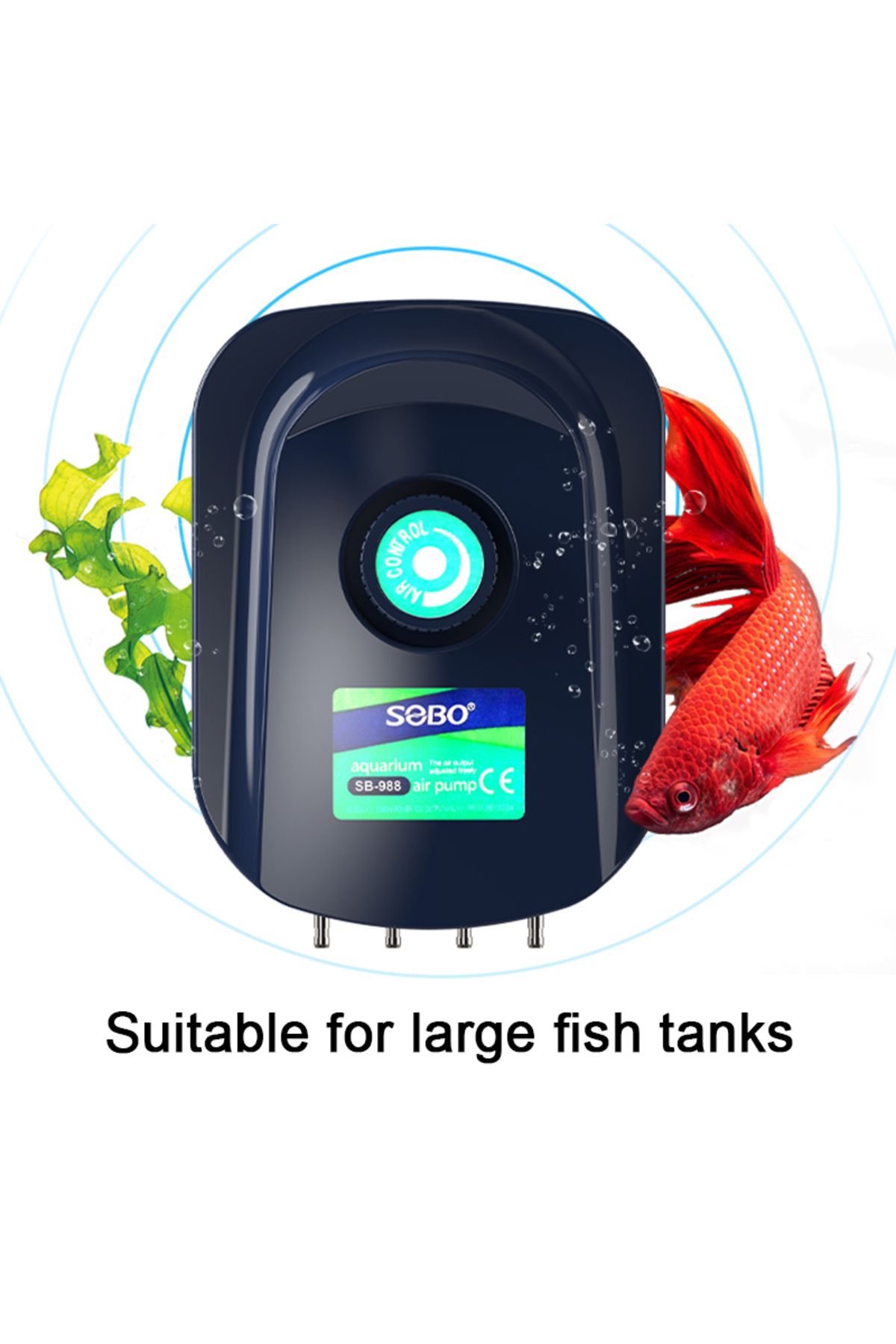 Choice-SOBO High Power 3.5w 8w Fish Tank Oxygen Air Pump Fish Aquarium Air Compressor Adjustable Air Flo... 4