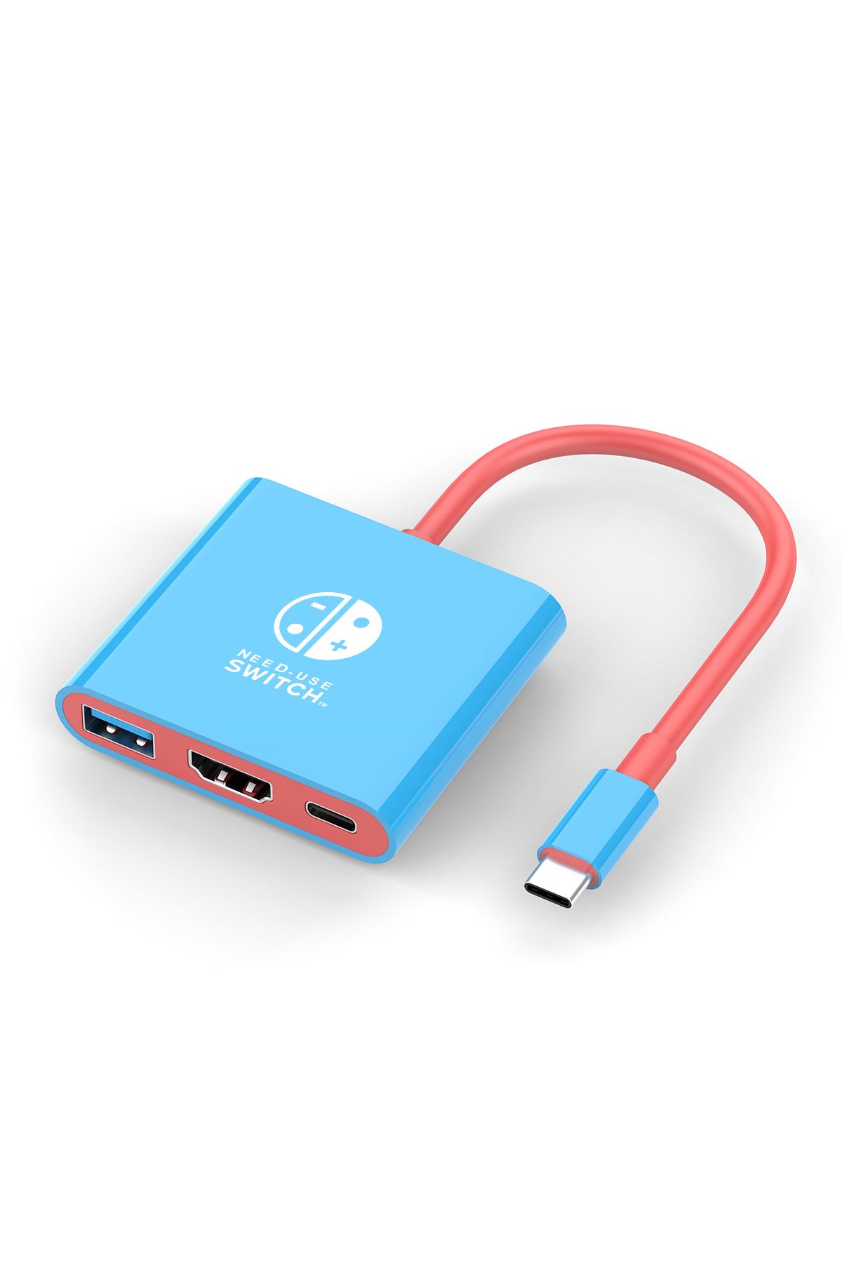 Choice-موزع ألعاب 3 في 1 أزرق 4K USB-C مع USB3.0 HDMI PD 100 وات لأجهزة الكمبيوتر المحمولة ونينتندو 1