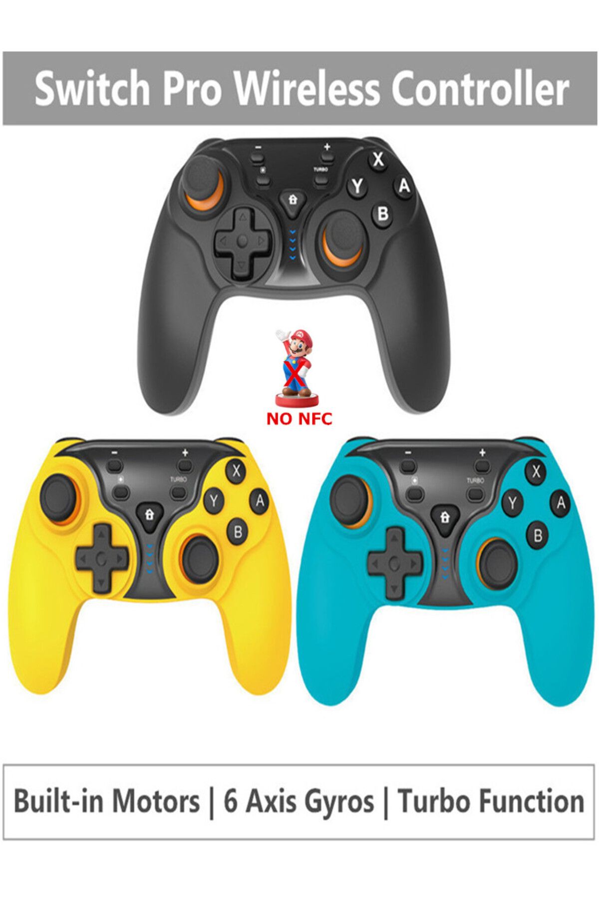 Choice-Wireless Controller For Nintendo Switch Pro Gamepad 6-Aixs Gyros Bluetooth Gamepad for Switch Lit... 8