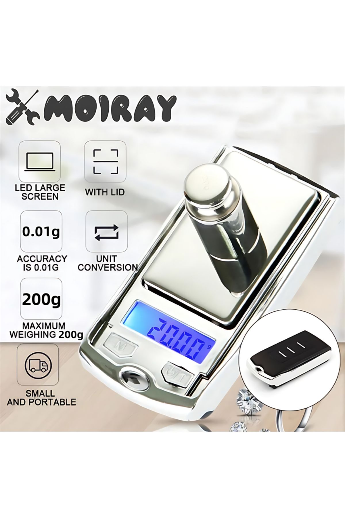 Choice-New Mini LCD Electronic Digital Pocket Scale Jewelry Gold Weighting Scale Gram Balance Weight Sca... 2