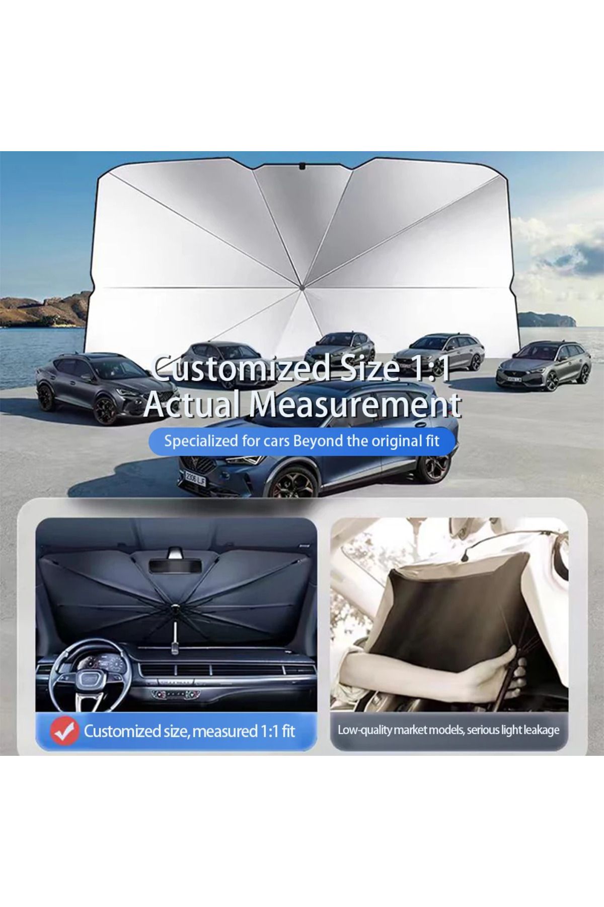 Choice-Car Windshield Sunshade Umbrella for Audi A1 A4 A5 A7 A8 S4 S5 A6 Q3 Q4 Q5 Q6 Q7 Q8 SQ5 Q5L A4L A... 5