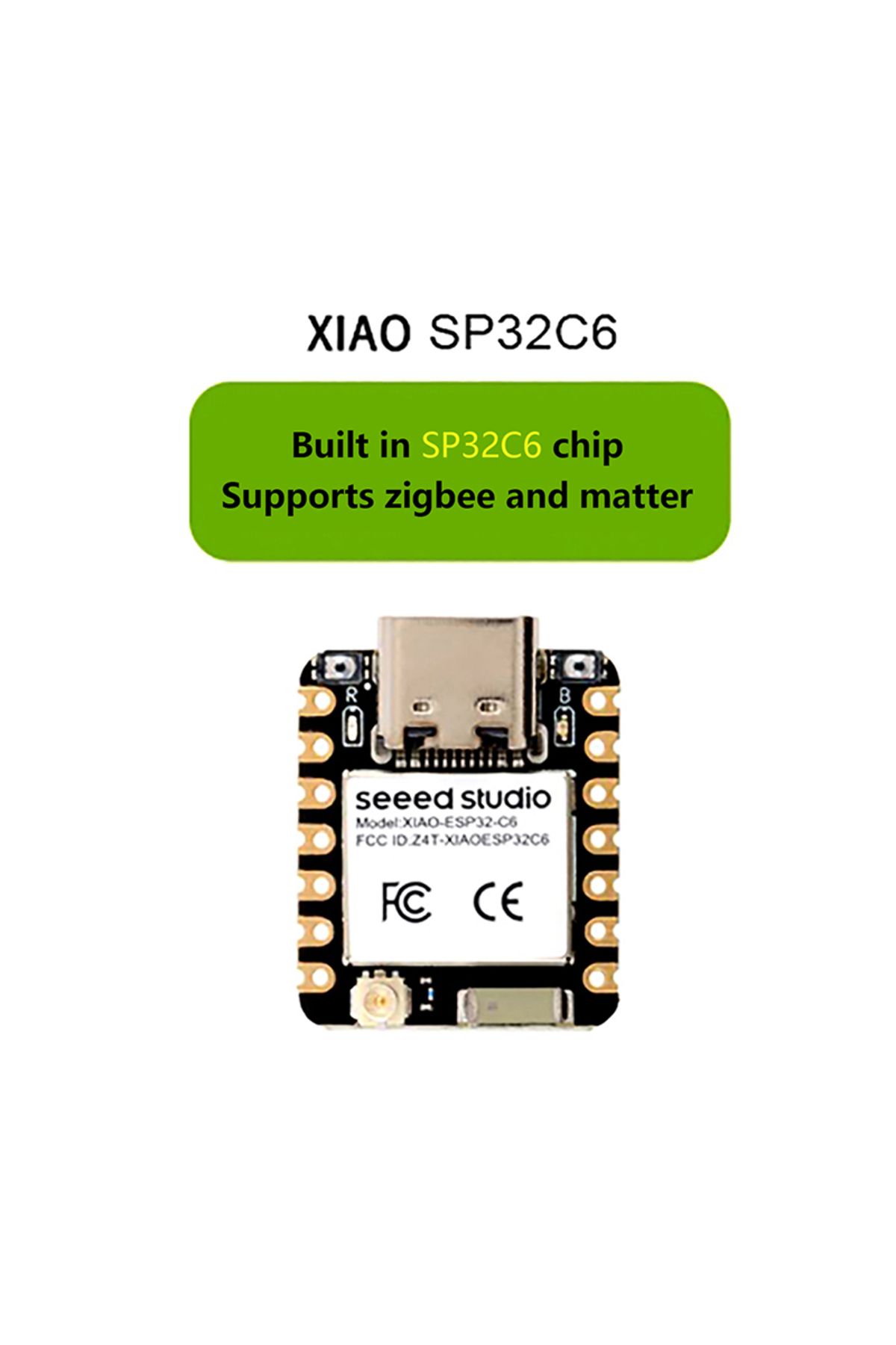 JETTING-1pc Seed Studio XIAO ESP32C6 WiFi 6+Bluetooth-compatible Ble 5 Support Zigbee Matter Development ... 2
