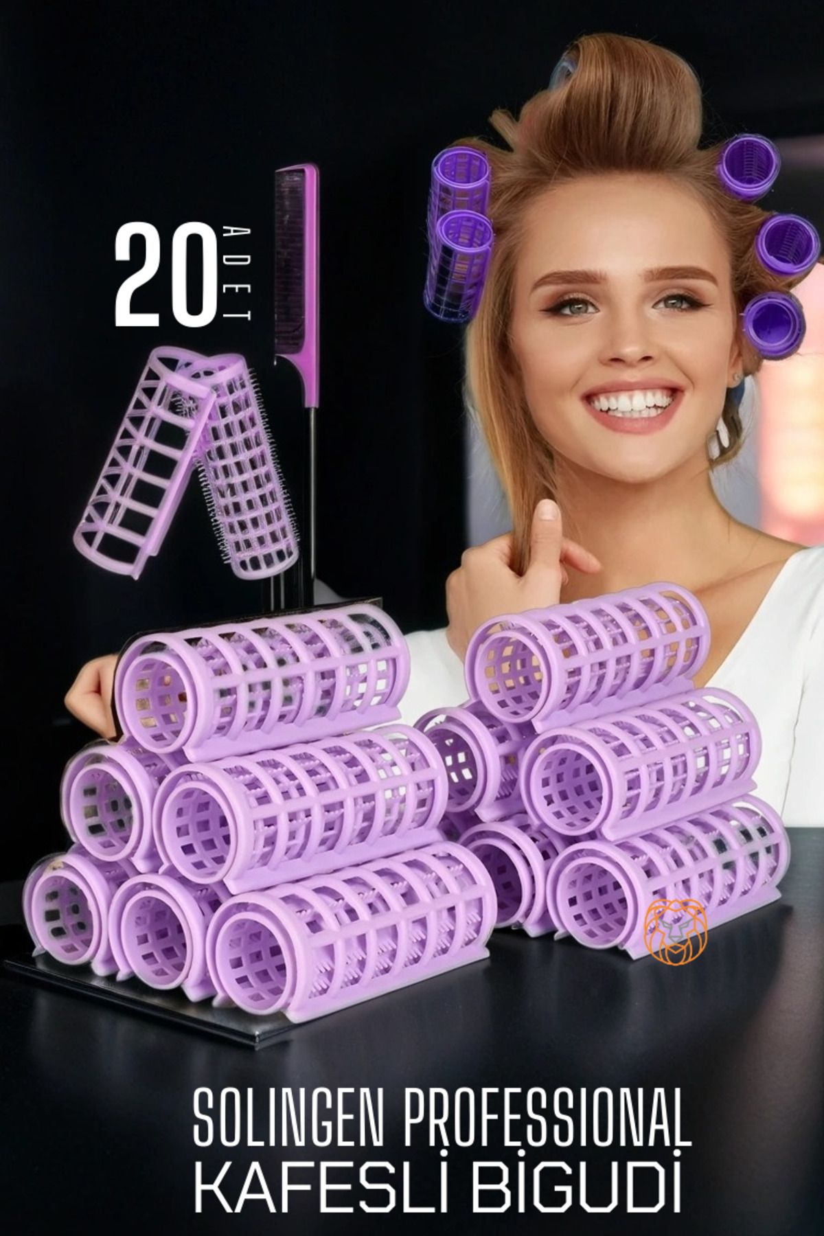 YOMNA Kafes Gece Bigudisi 2.5 cm 20 Adet Solingen Professional 720025