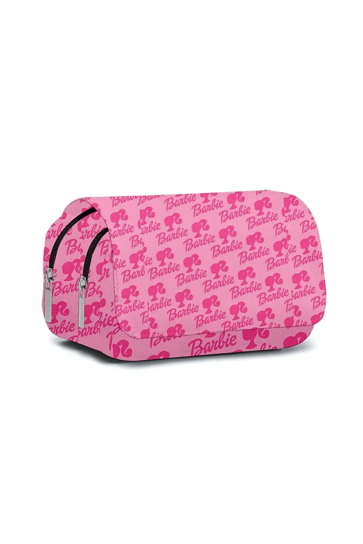 Miniso-MINISO Barbie Two Dimensions Printed Schoolbag Double-layer Flip-top Pen Bag Children's Stationer... 5