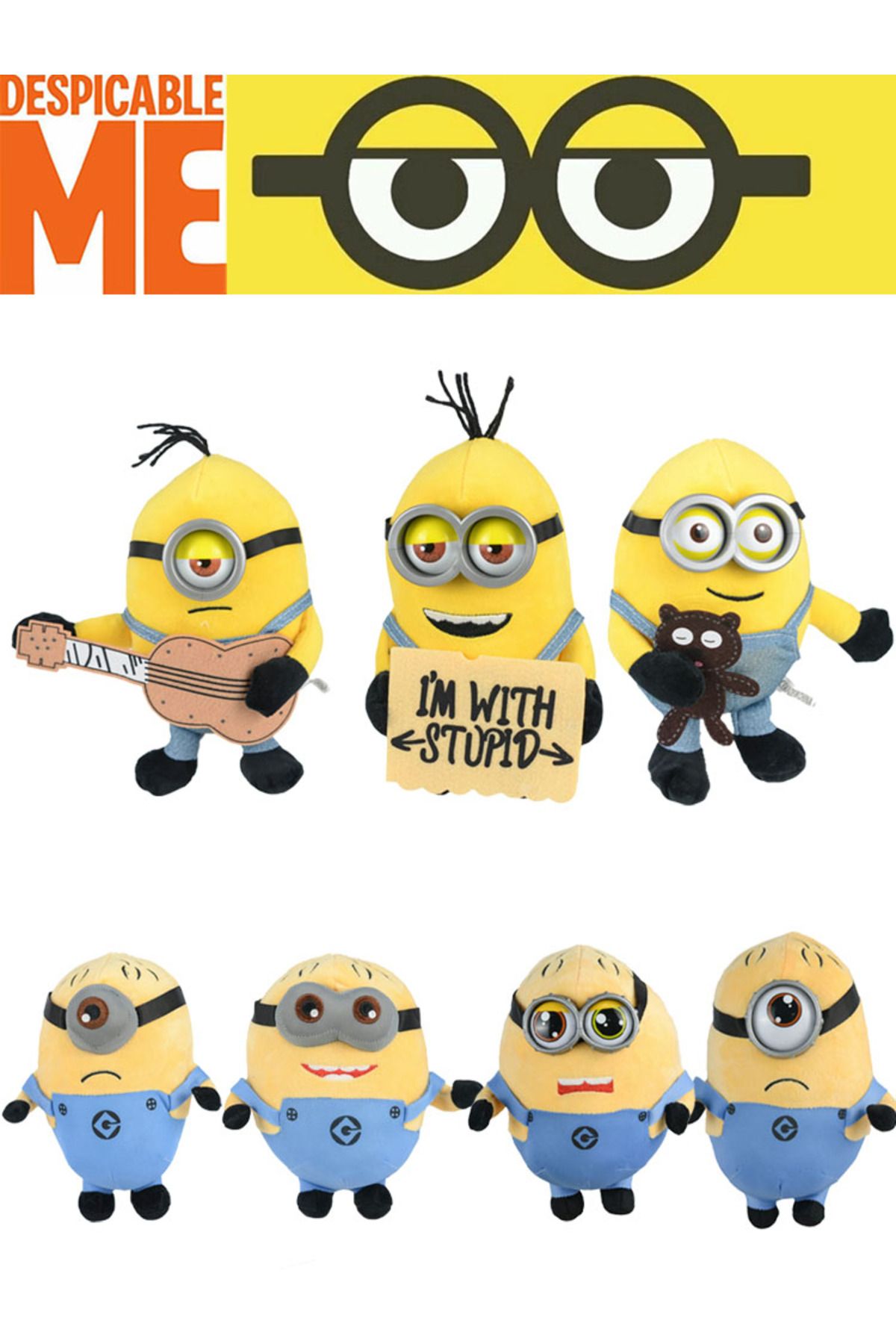 Choice-Hot Despicable Me Cute Minions Anime Characters Yellow Plush Bob Stuart In Jeans Soft Dolls Toys ... 8