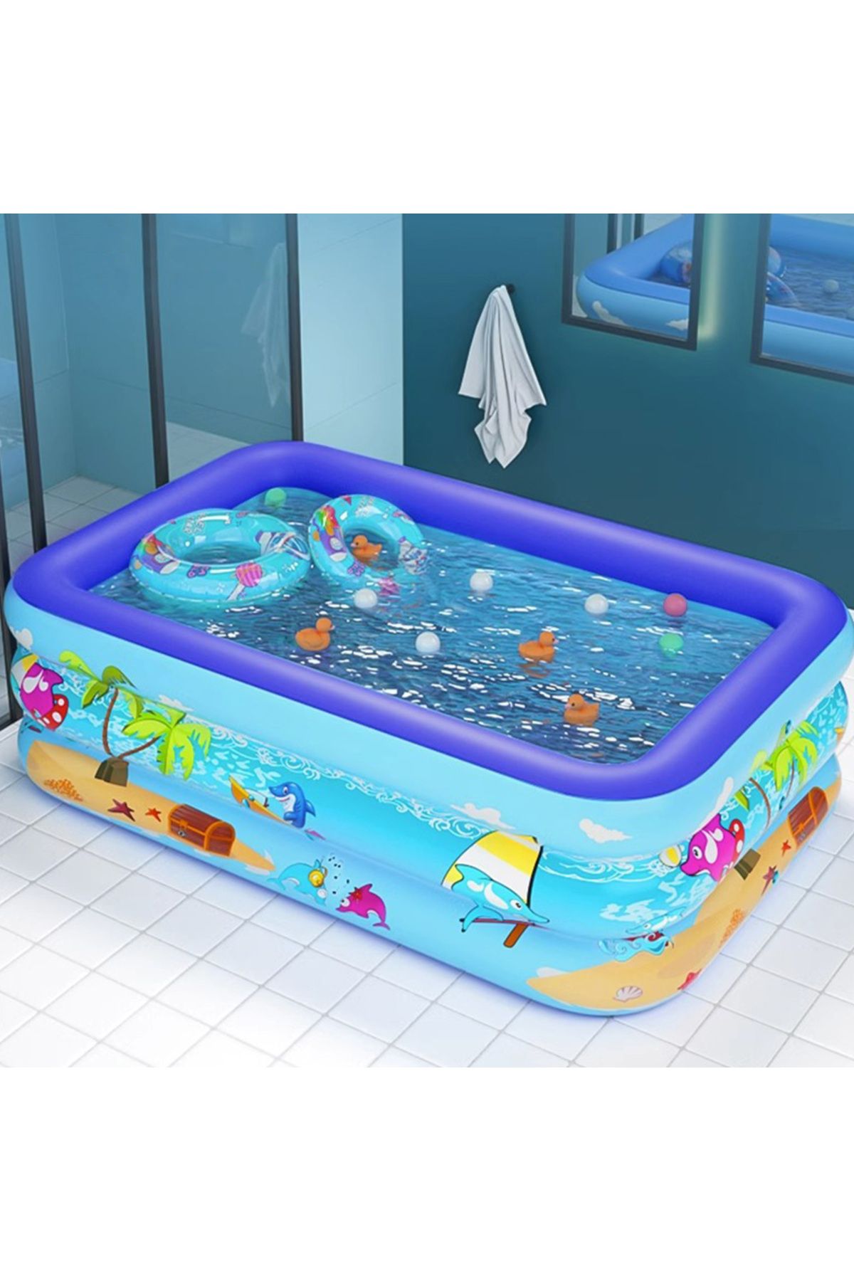 Choice-Inflatable Swimming Pool Large Family Pools Rectangle Framed Children Swimming Pool Summer Outdoo... 4