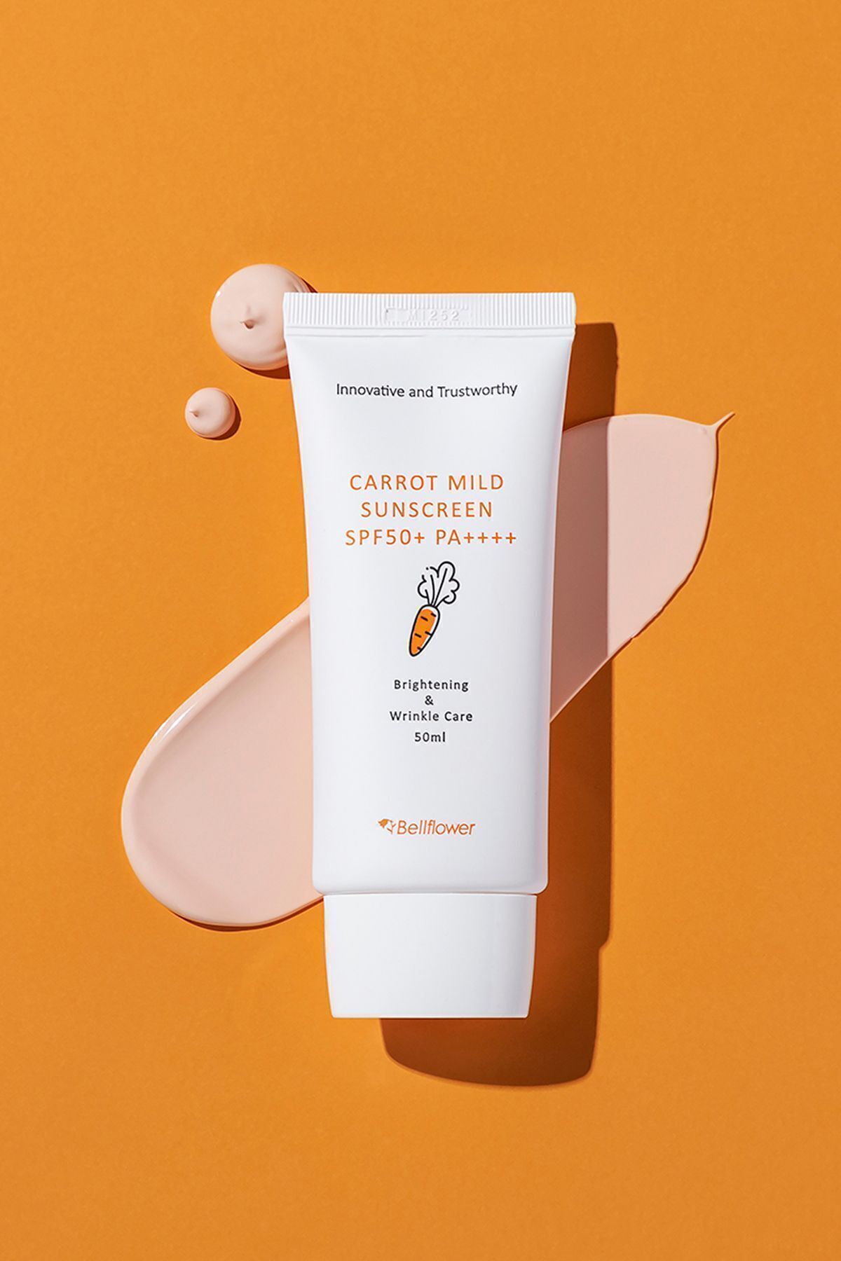 Bellflower-Tone Up Effect Carrot and Centella Mineral Sunscreen - Light Structure, SPF50+ Pa++++, 50ml 5