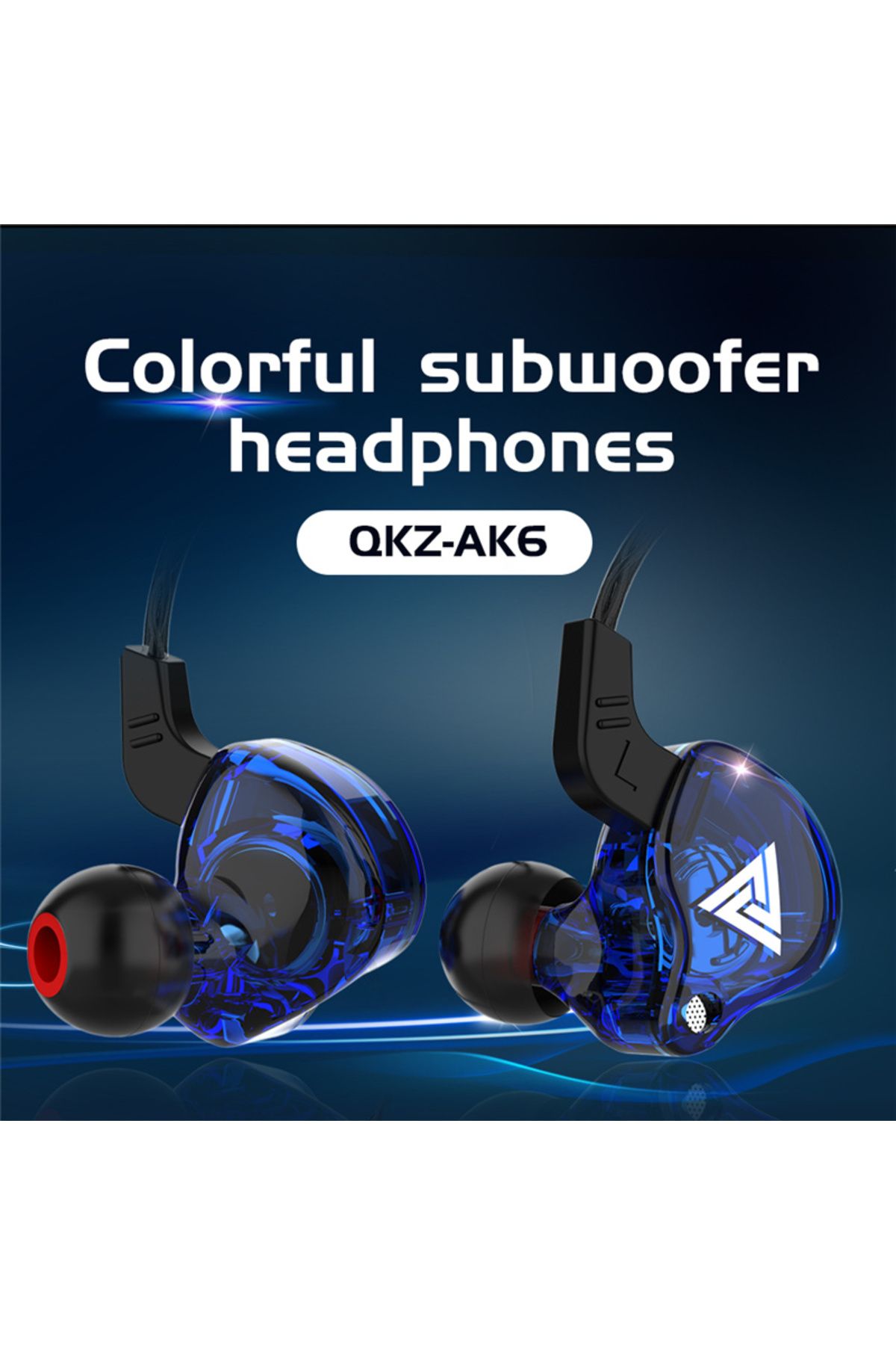 Choice-Original QKZ AK6 Copper Driver HiFi Wired Earphone 3.5MM Race Sport Headphone Bass Stereo Headset... 5