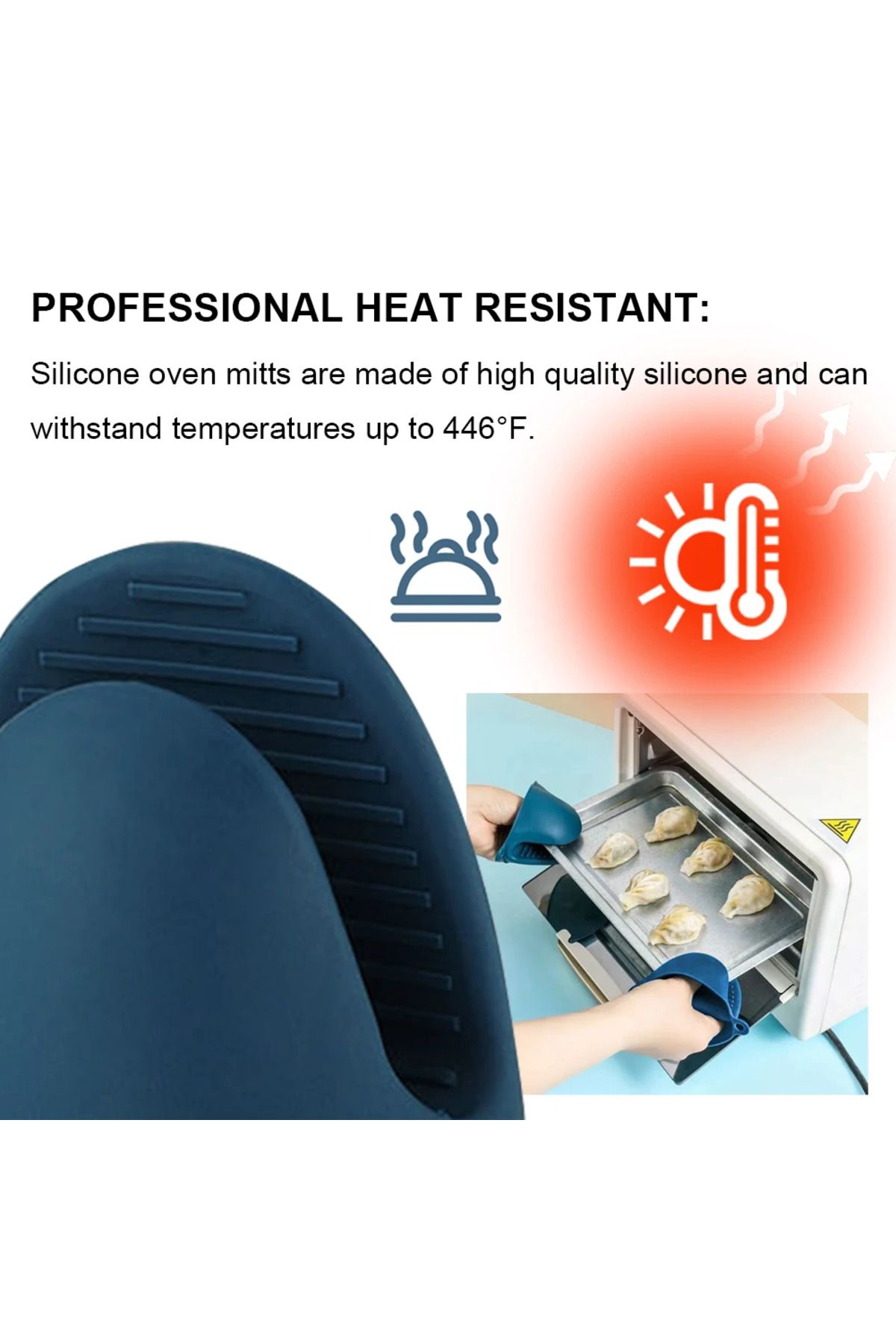 Choice-1-10Pair Oven Mitts Silicone Heat Resistant Pinch Mitts Cooking Pinch Grips Pot Holder and Pothol... 6