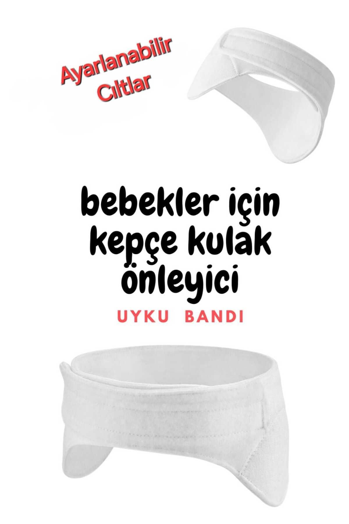 Bebek Kepçe Kulak Bandı / Kepçe Kulak Önleyici Ayarlanabilir Cırtları sayesinde 0- 2 Yaş arası uygun