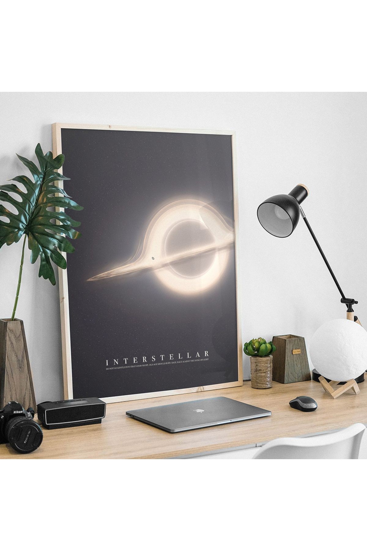 Choice-Minimalist Interstellar Movie Poster Abstract Canvas Print Black Hole Through Space Wall Art Mode... 5