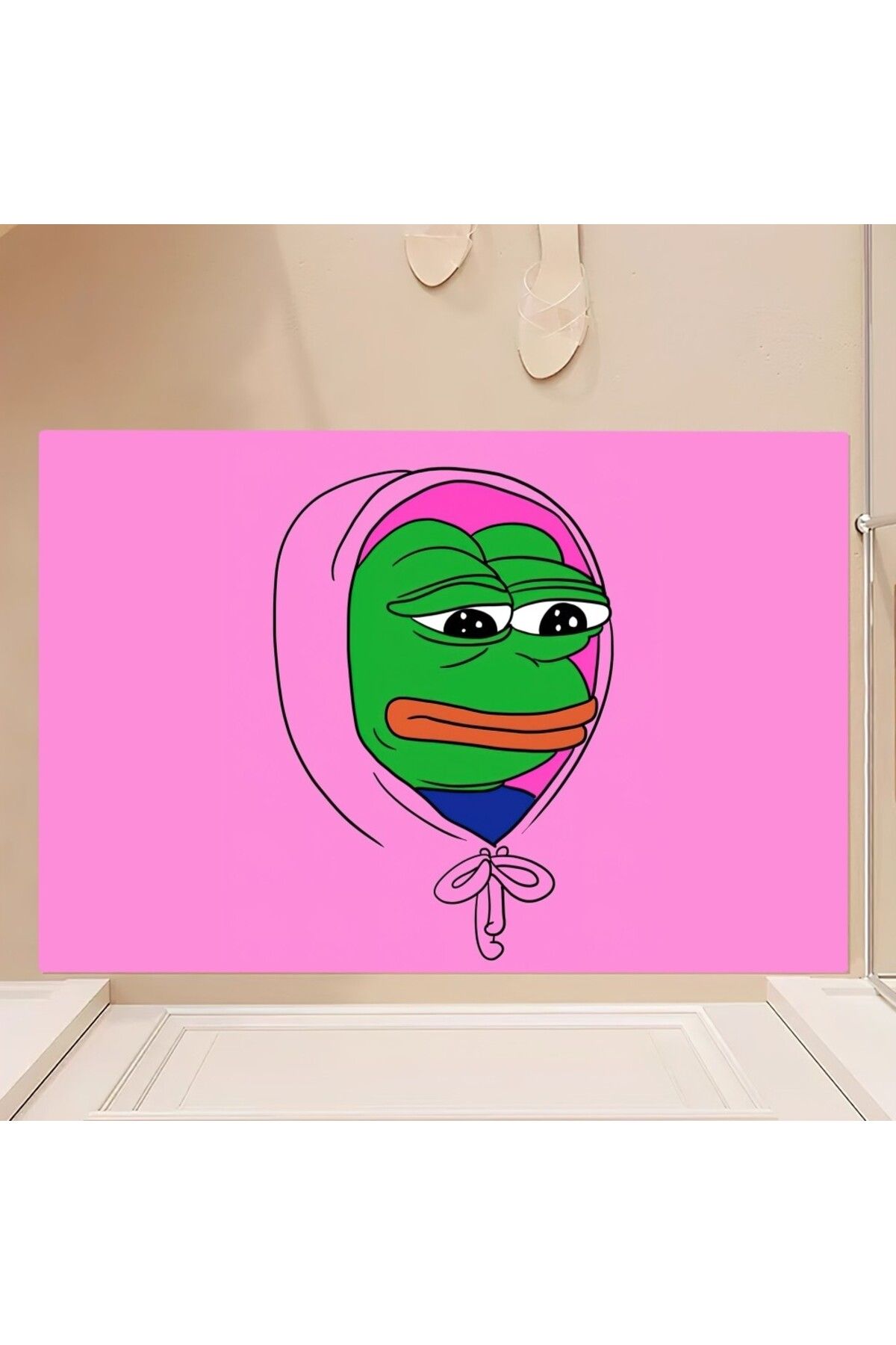 Choice-Funny Cartoon P-Pepe the F-Frog Floor Mat Bedroom Kitchen Door Bath House Super Absorbent Foot No... 7