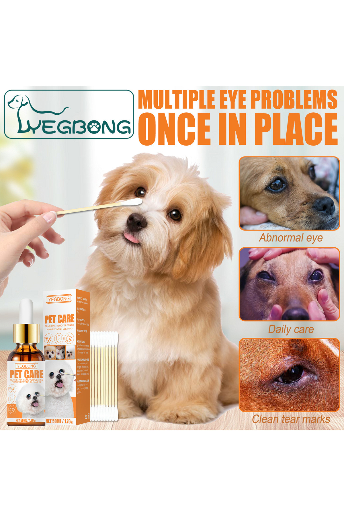 Choice Eye Wash Drop for Dogs Tear Stain Remover Relieve Itching