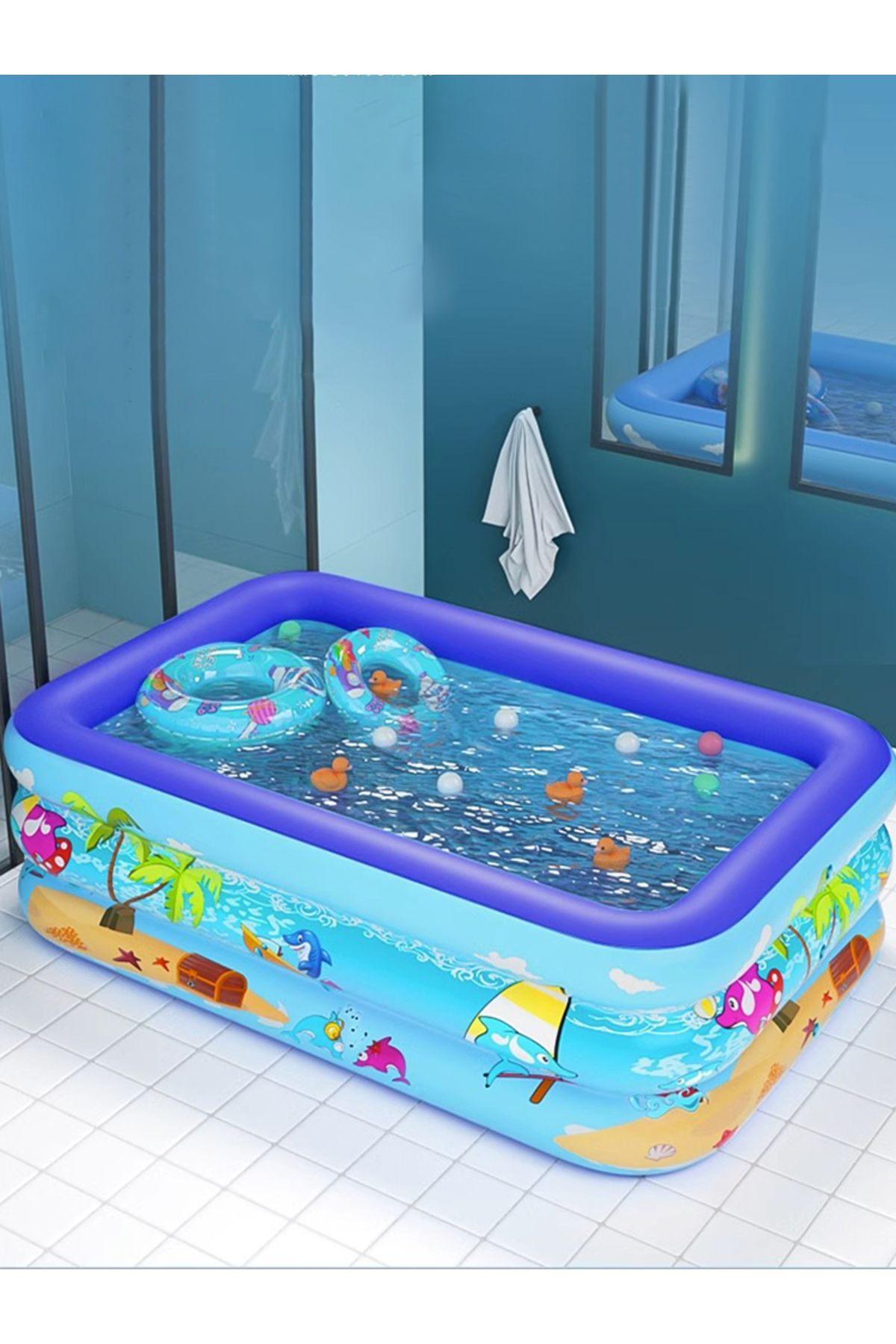 Choice-Inflatable Swimming Pool Large Family Pools Rectangle Framed Children Swimming Pool Summer Outdoo... 8
