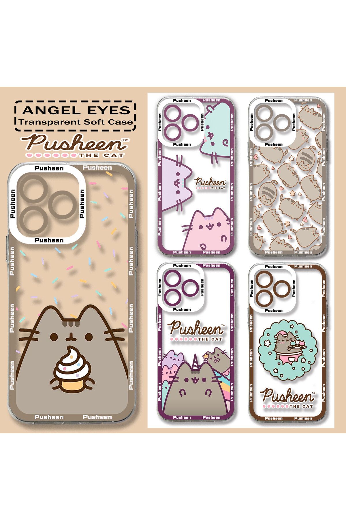 Choice-Funny Pusheen Cat Phone Case For iPhone 15 14 13 12 Mini 11 Pro Max X XR XS 7 8 SE 2020 Plus Soft... 8