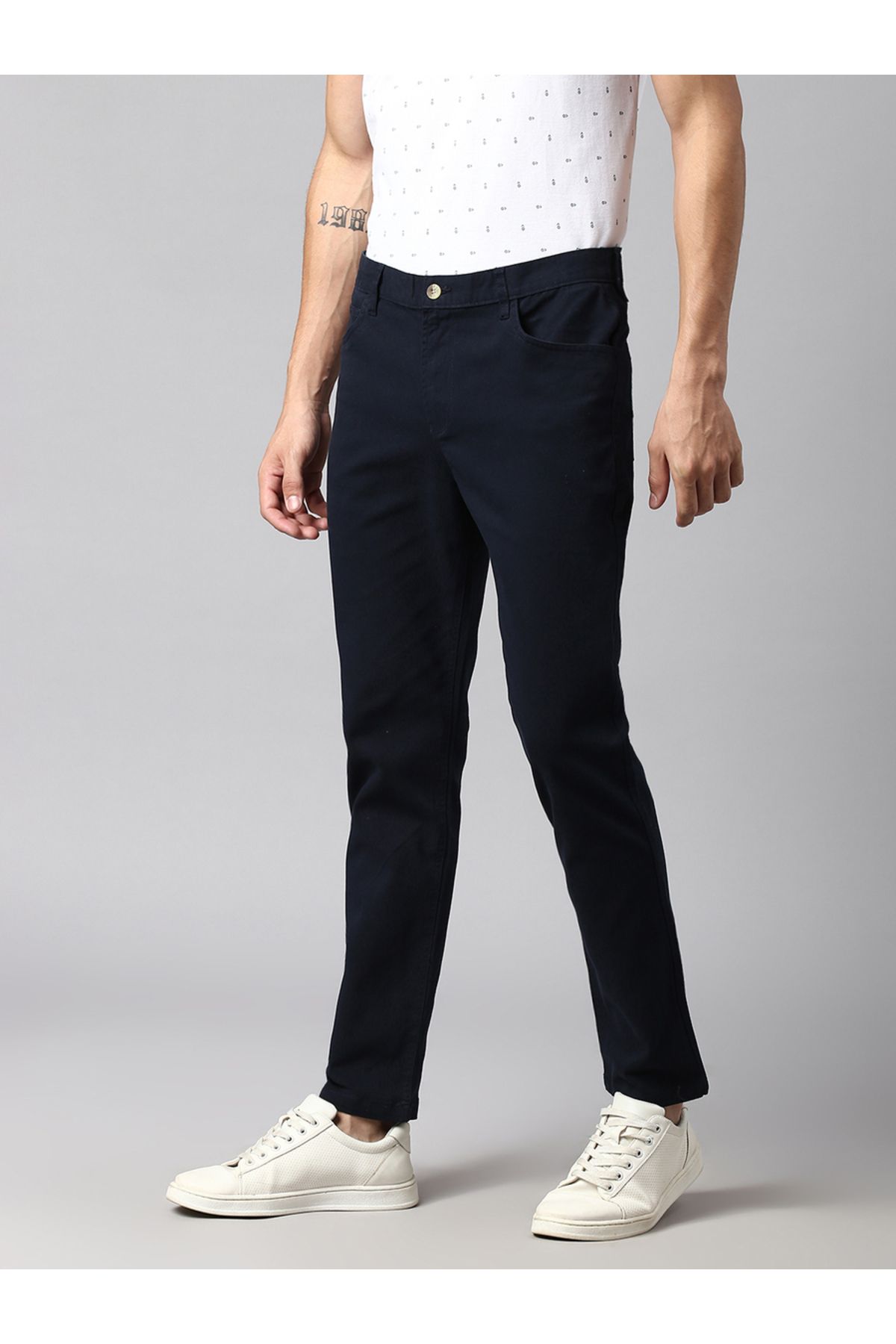 Dennis Lingo By Styli-Slim Fit Casual Trouser with Pockets 1