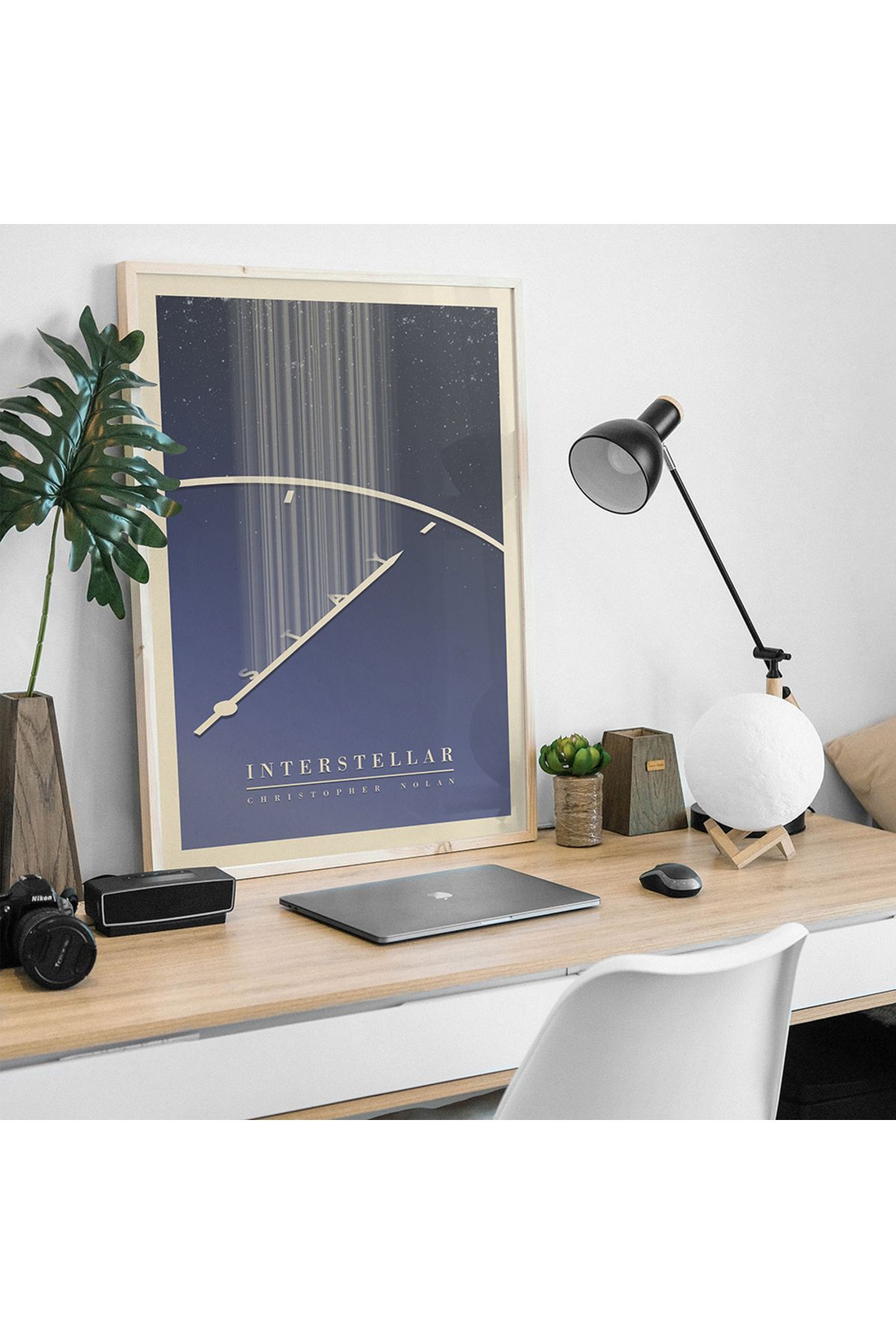 Choice-Minimalist Interstellar Movie Poster Abstract Canvas Print Black Hole Through Space Wall Art Mode... 3