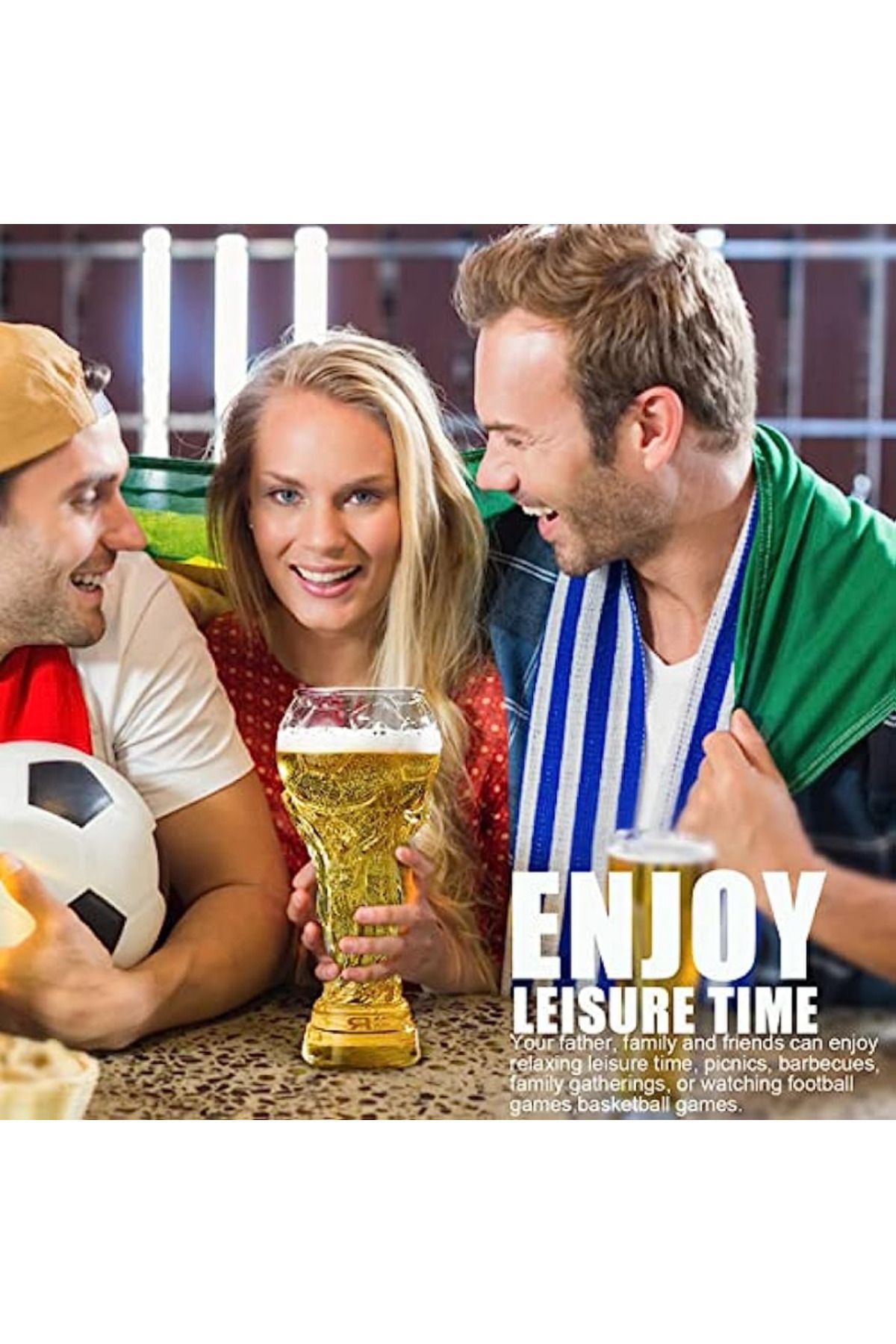 Choice-World Cup Beer Glass , Creative 450ml 600ml 800ml Hercules Mug Beer Mug, Glass Football Cup, Crys... 6