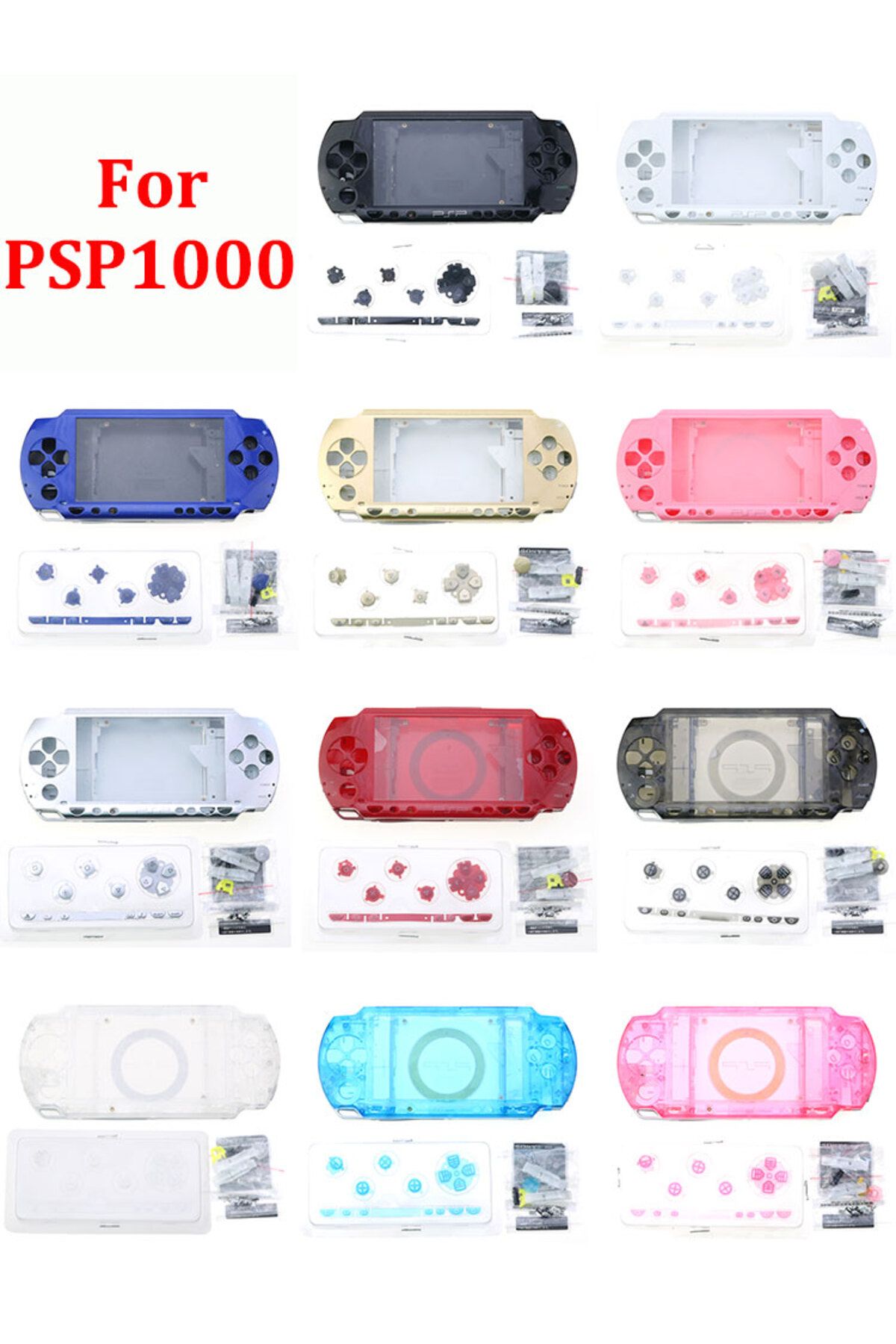 JCD-Replacement Shell Case For PSP1000 PSP 1000 Game Console Housing Faceplate Cover With Buttons... 8