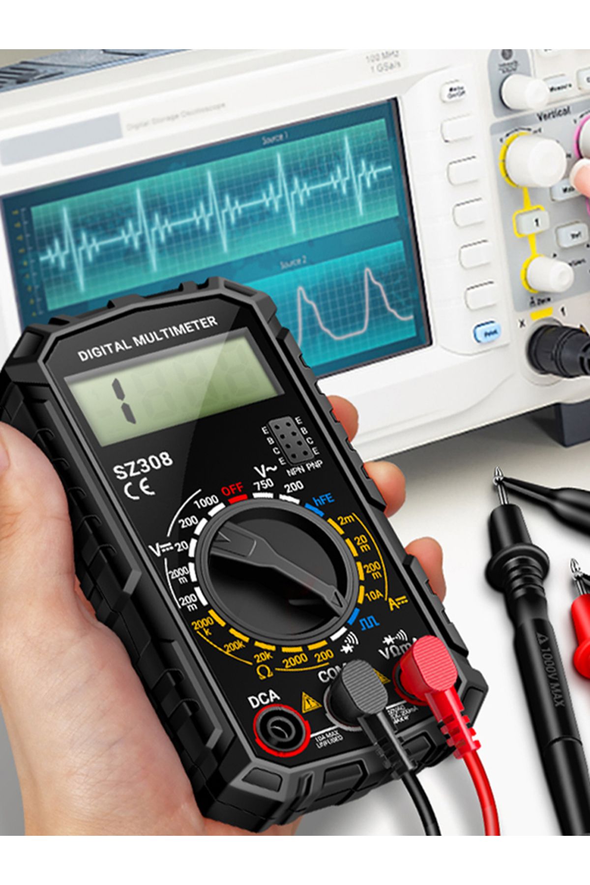 Choice-Digital Multimeter Voltage Resistance Meter High-Precision Square Wave Tester HFE Triode Buzzer M... 8