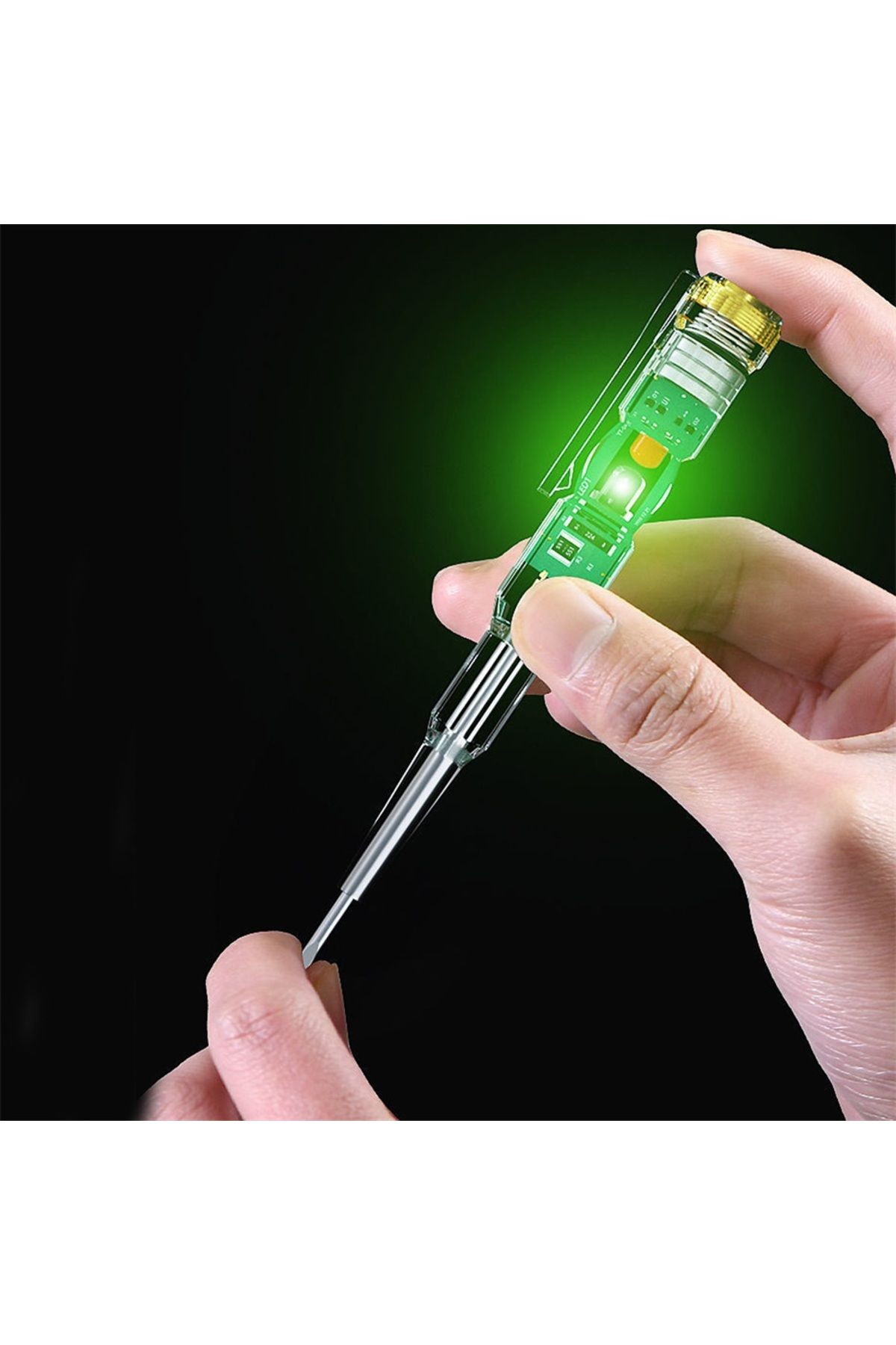 Aideepen-Induced Electric Tester Pen Screwdriver Probe light Voltage Tester Detector AC/DC 70-250V Test Pe... 2