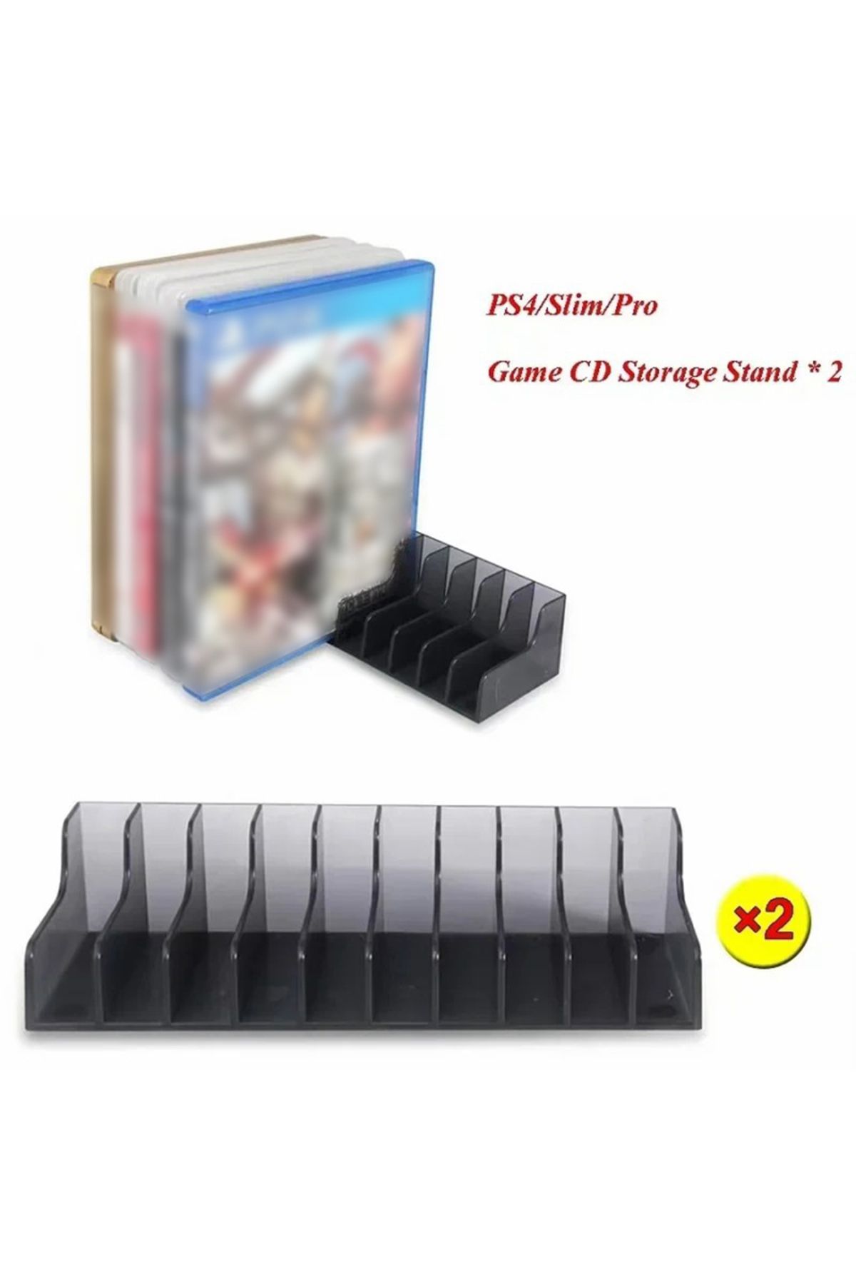 Choice-219 2pcs Game Disc Storage Rack Compatible With Ps4/slim/pro 1