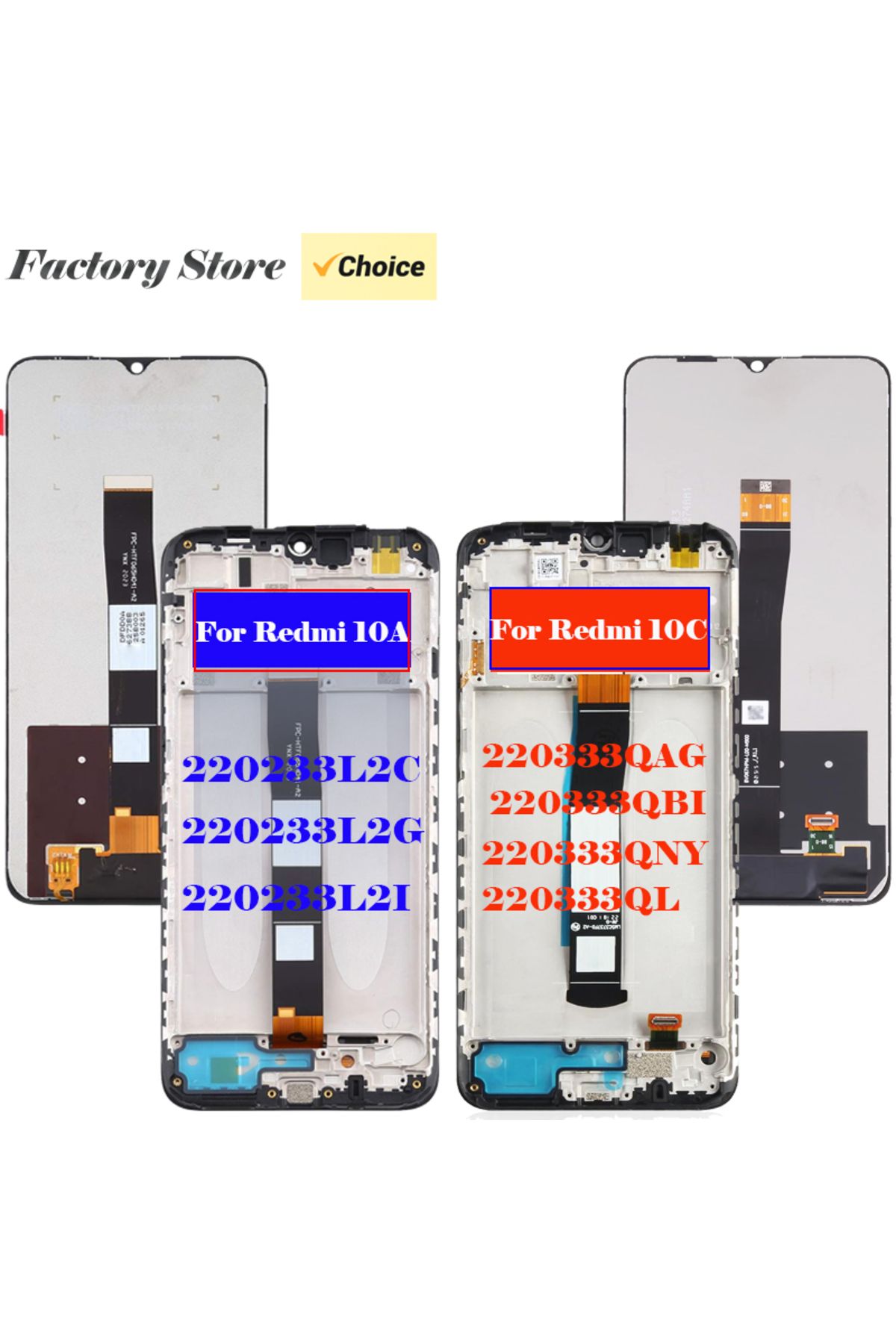 Choice-Original LCD For Xiaomi Redmi 10A 10C 220333QAG 220333QNY 220233L2I 220233L2G LCD With Frame Disp... 2