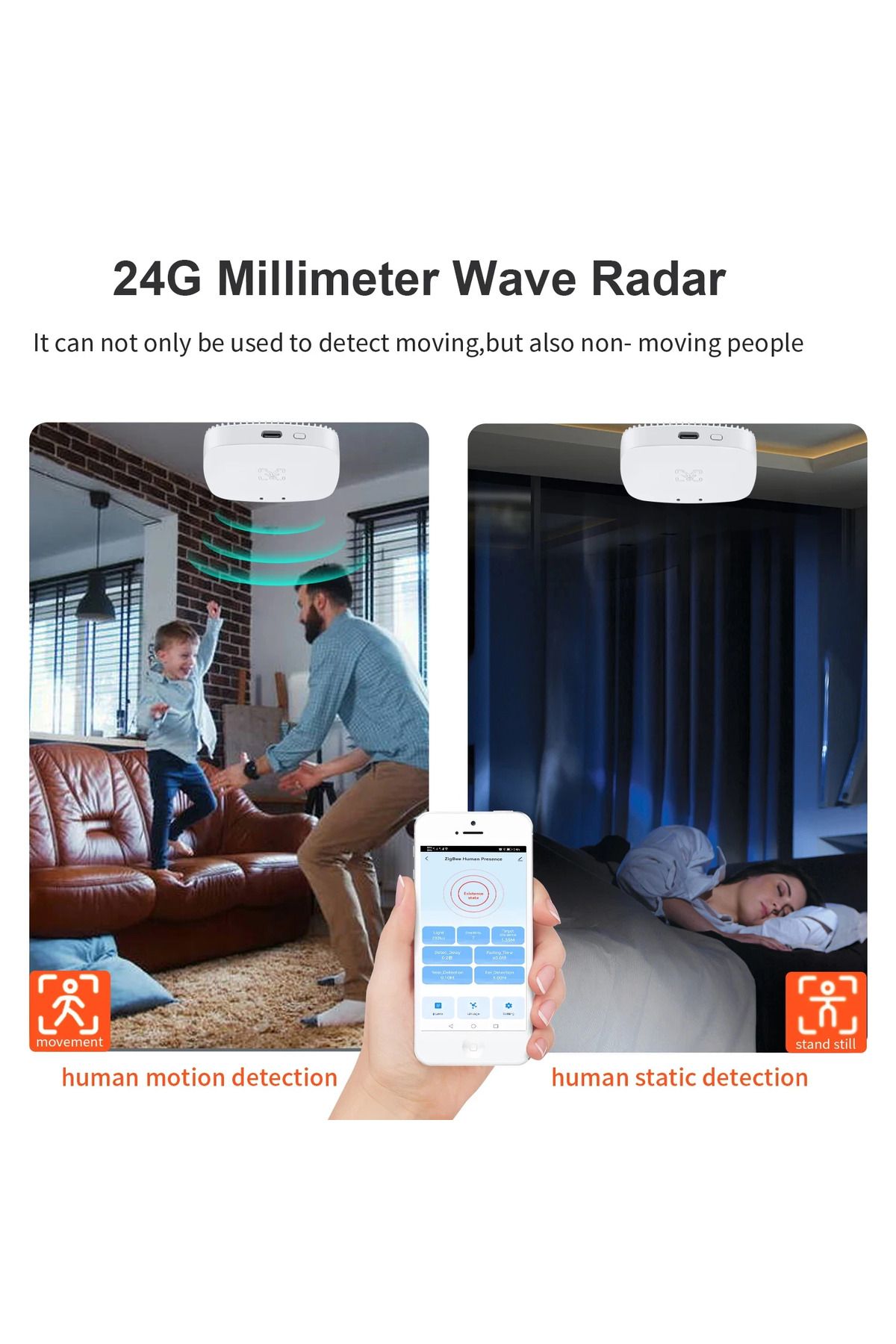 Choice-24G Mmwave Radar Human Presence Sensor Tuya Wifi/Zigbee PIR Motion Detector Support Zigbee2mqtt H... 4