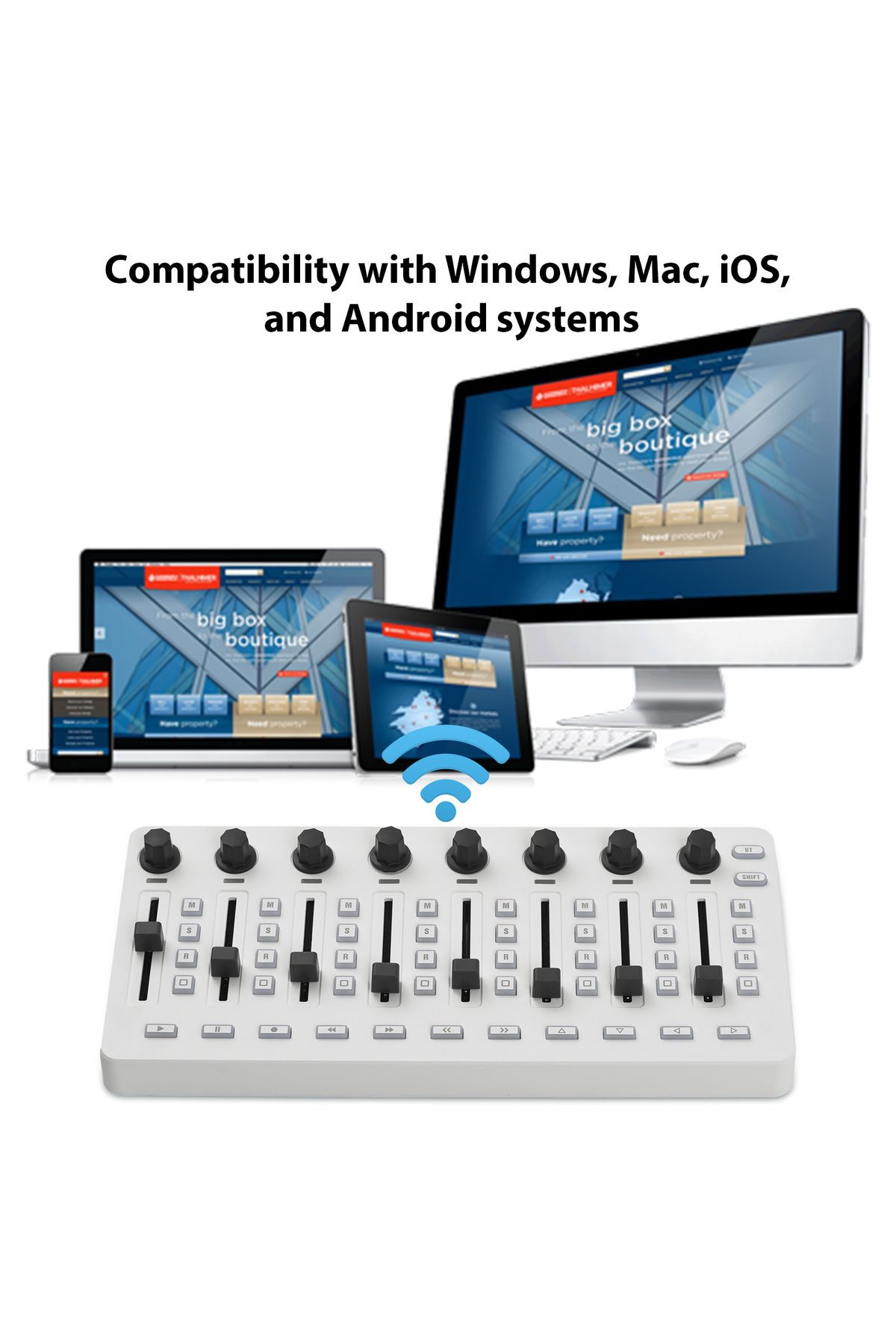 Choice-M-VAVE SMC-Mixer Wireless MIDI Controller Mixing Console BT Connection USB Controller Mixer for M... 3