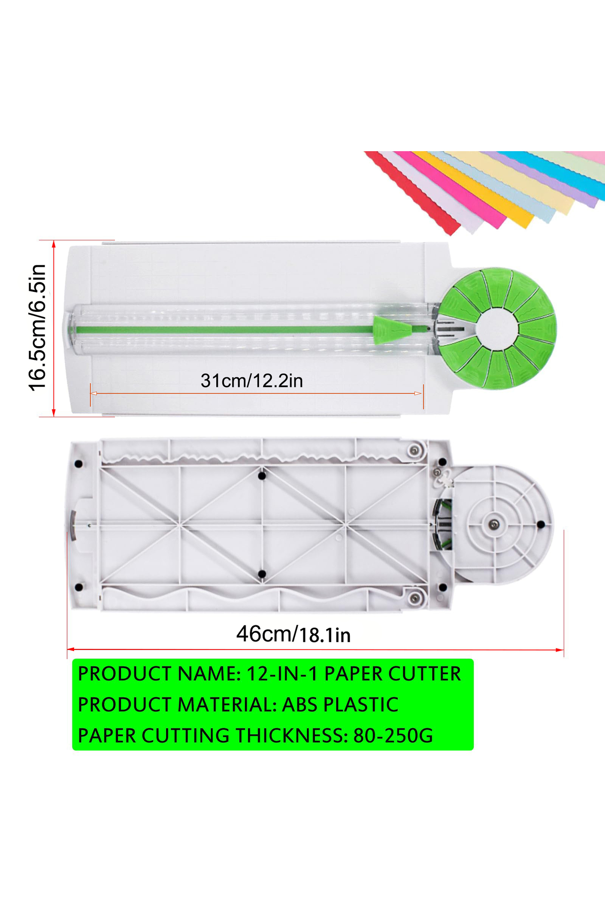 Choice 12 in 1 Craft Paper Cutter, 12 Patterns Lace Edge Cutter ...