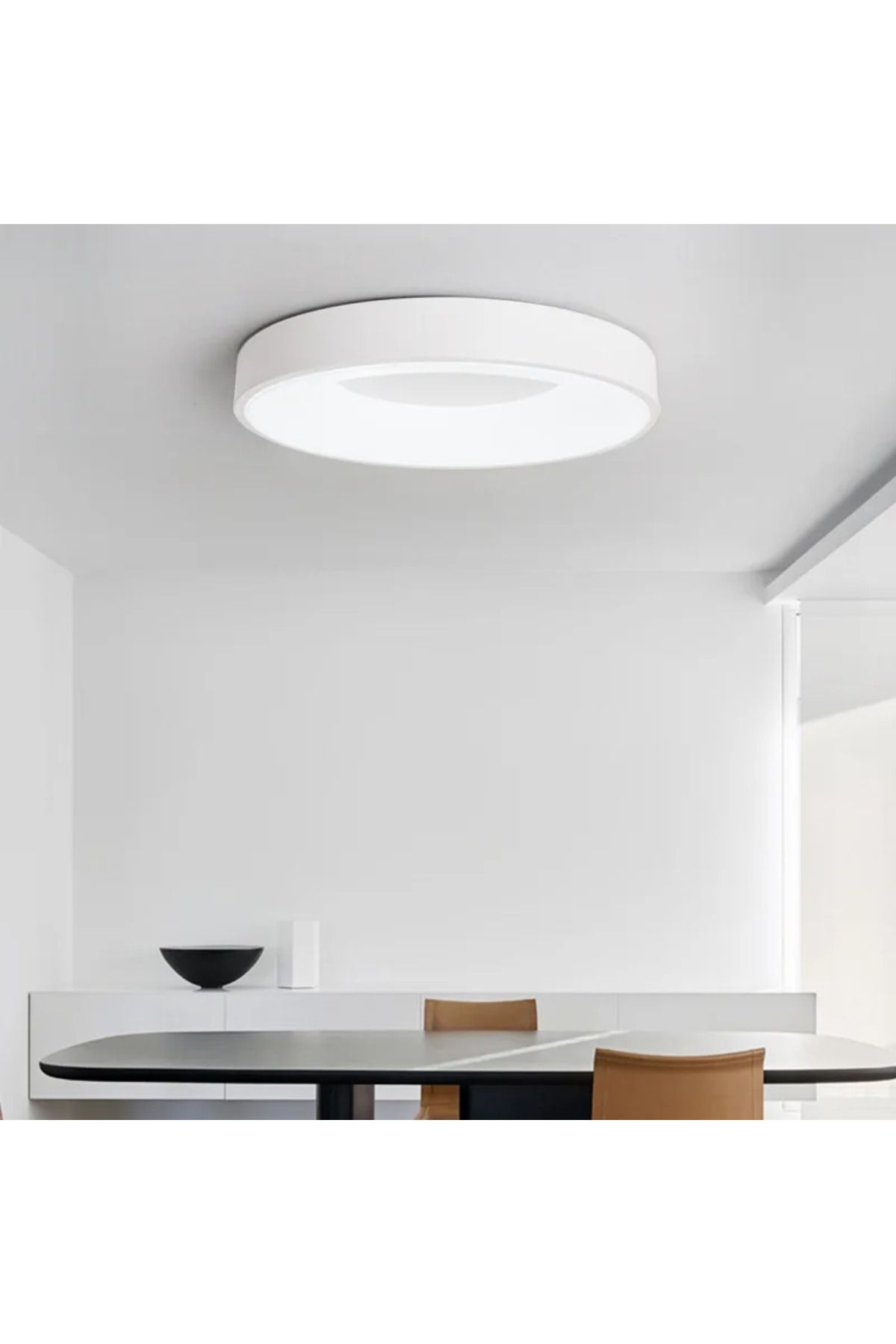 Choice-LED Nordic Ceiling Light Circular Wood Grain Macaron Lamp Modern Bedroom Study Balcony Children's... 4
